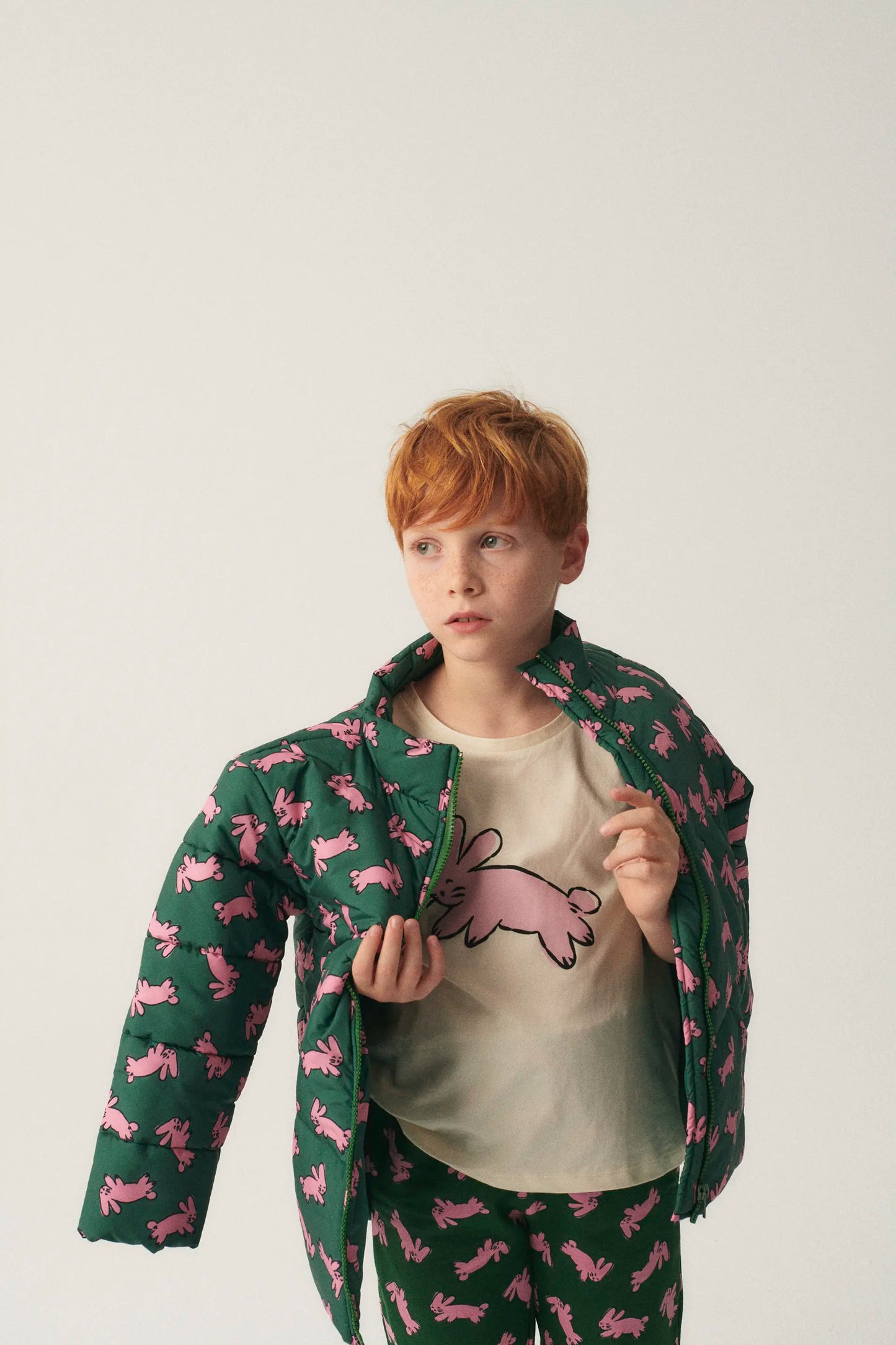 Joggers unisex con stampa di coniglio