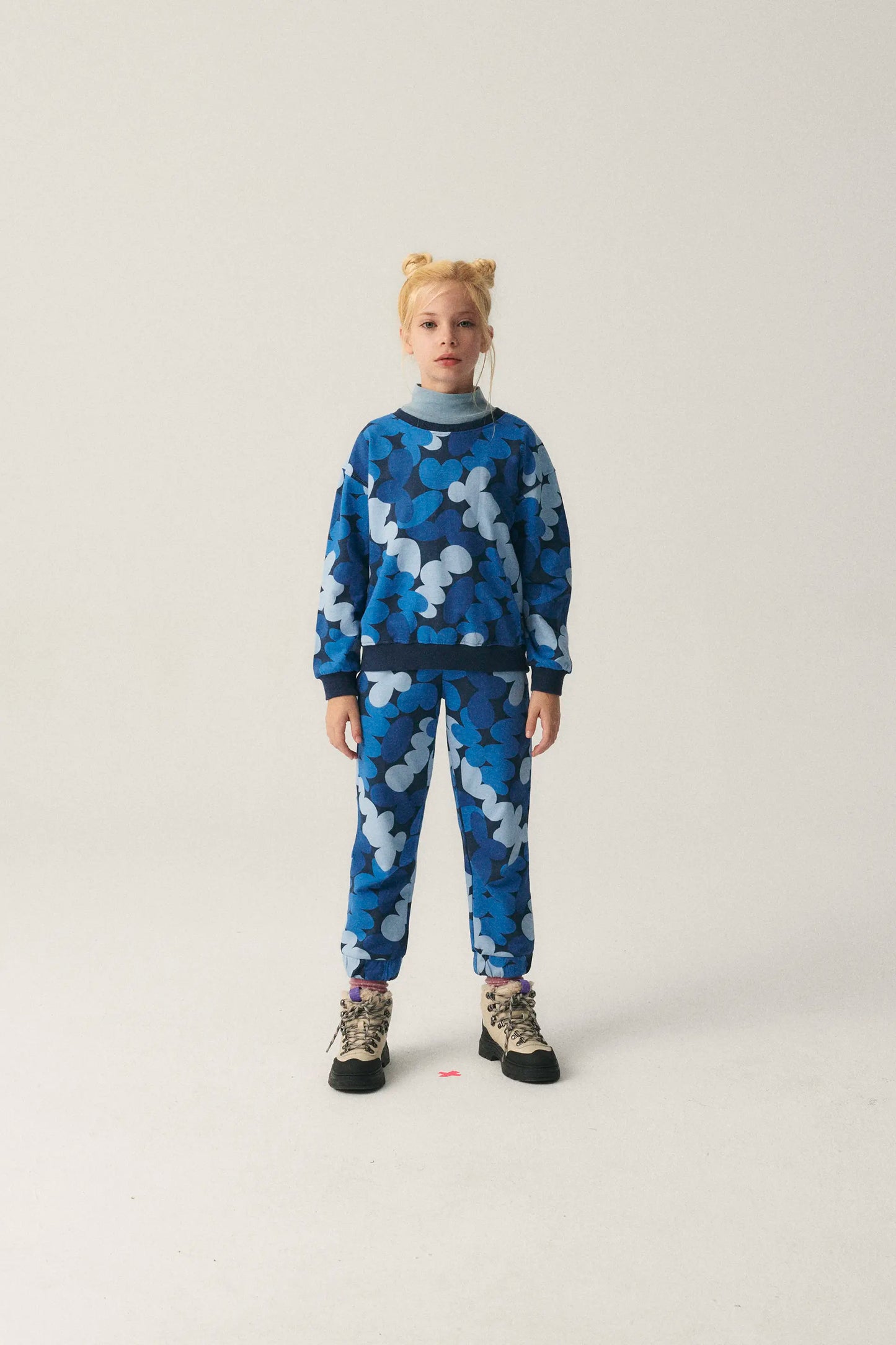 Joggers unisex con stampa astratta blu