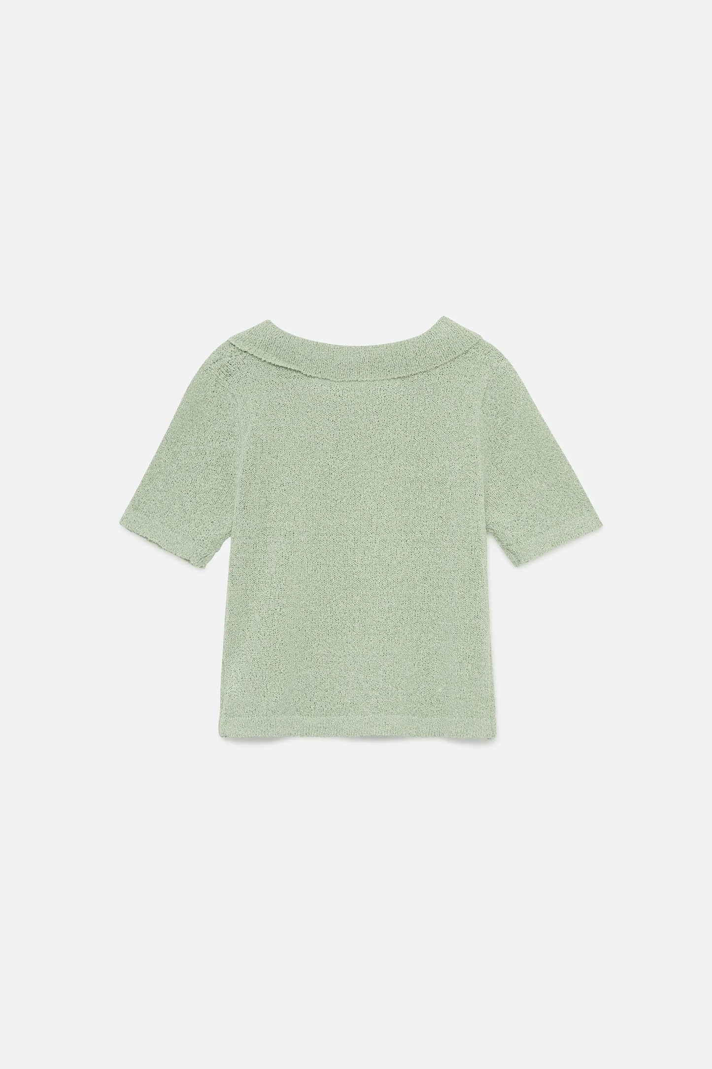 Jersey de niña cuello polo verde