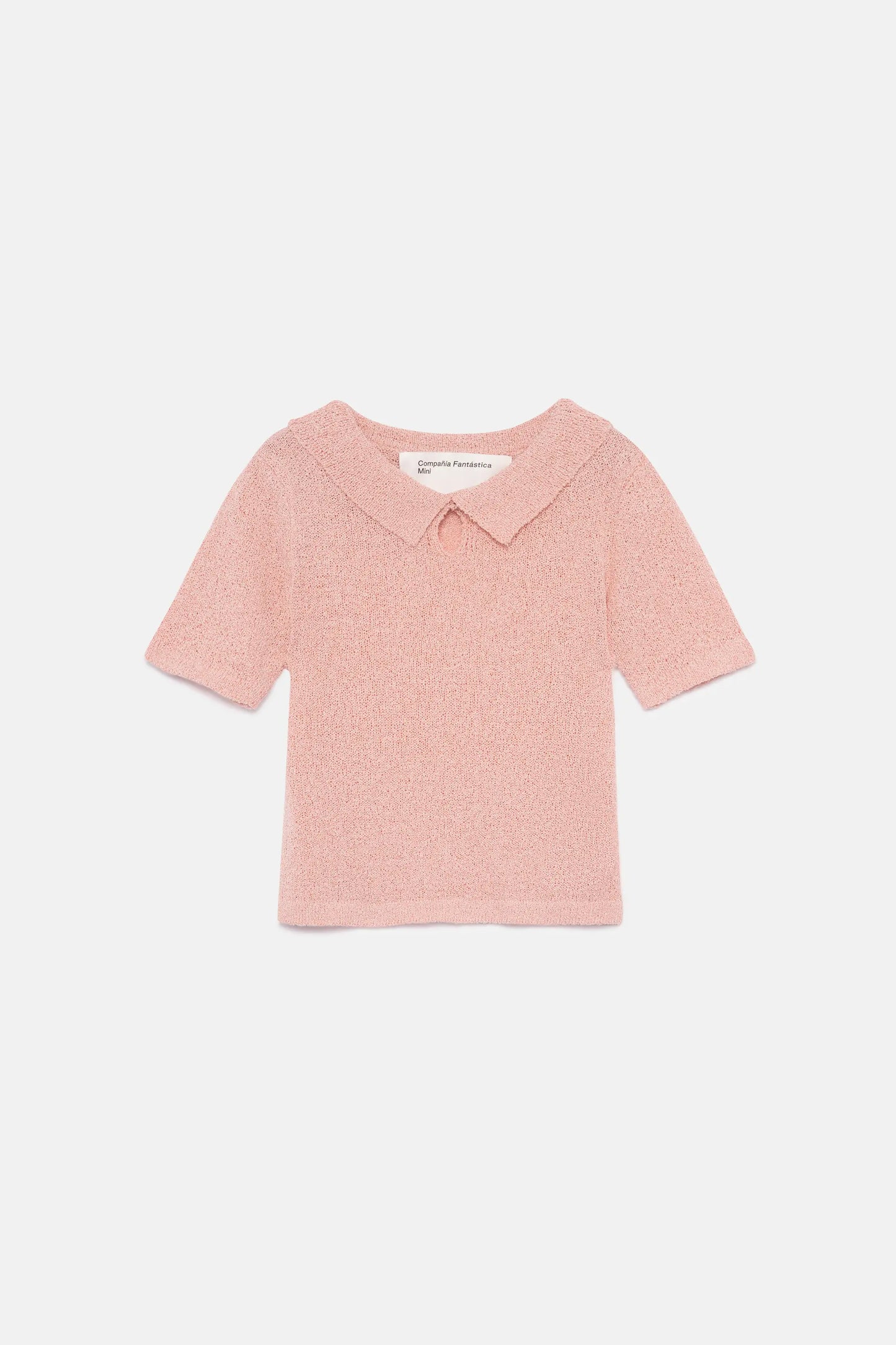 Girl's pink polo neck sweater