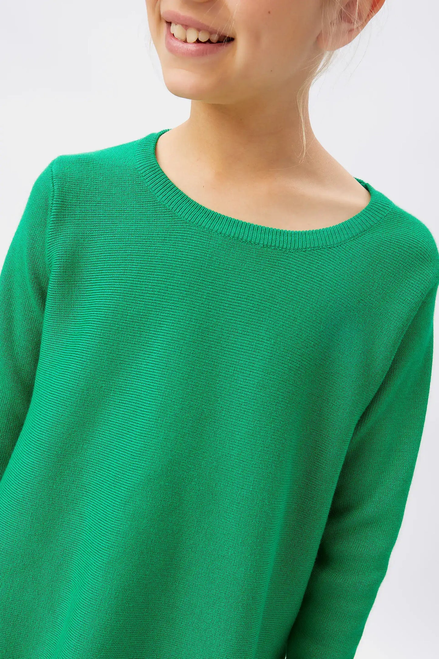 Jersey de niña evasé verde