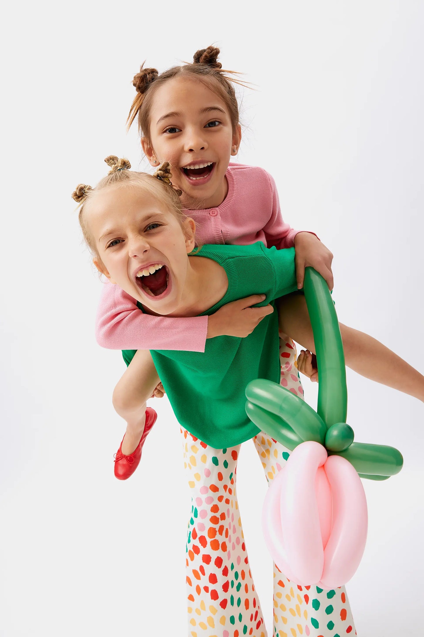 Jersey de niña evasé verde