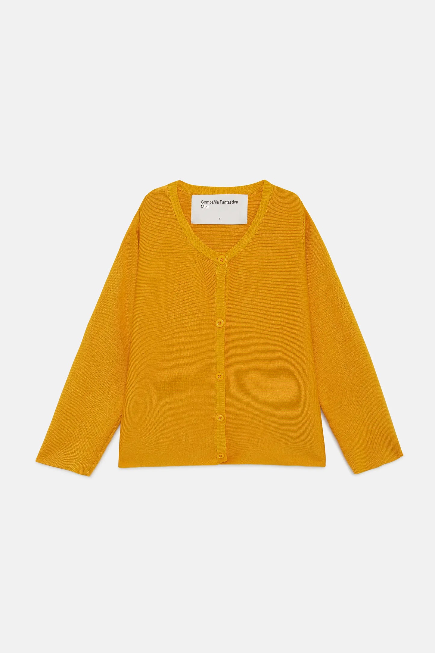 Cárdigan de niña evasé amarillo