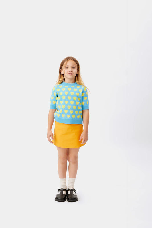 Maglia con stampa cuori da bambina
