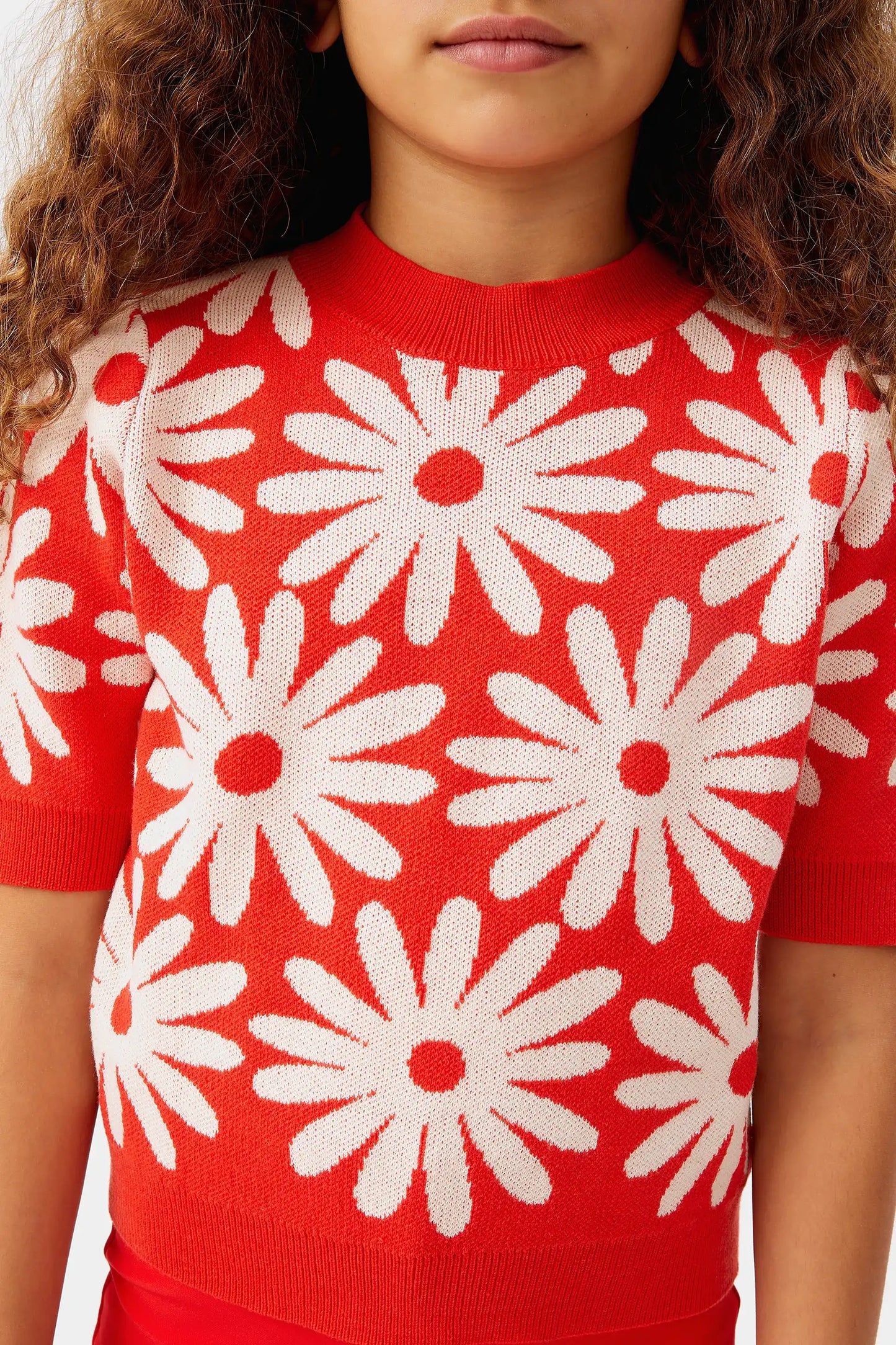 Maglia da bambina con stampa floreale