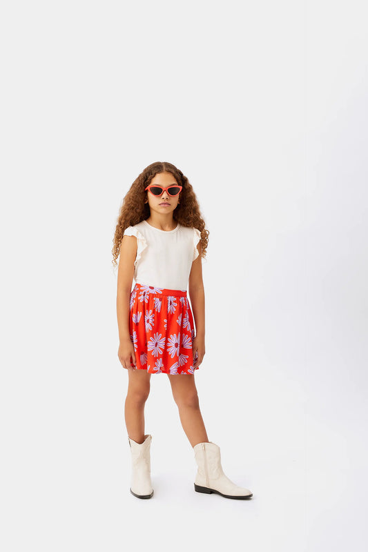 Top de niña con volantes blanco