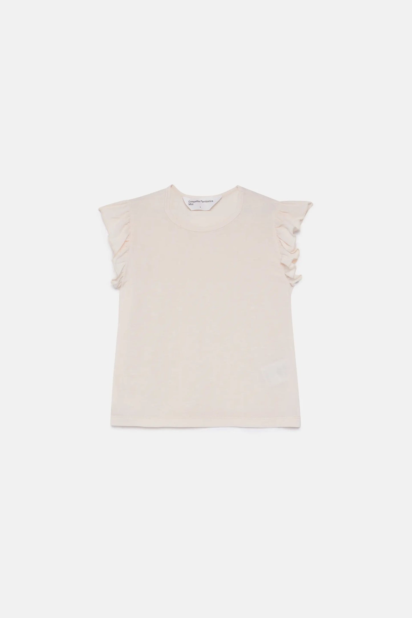 Top da bambina con volant bianchi