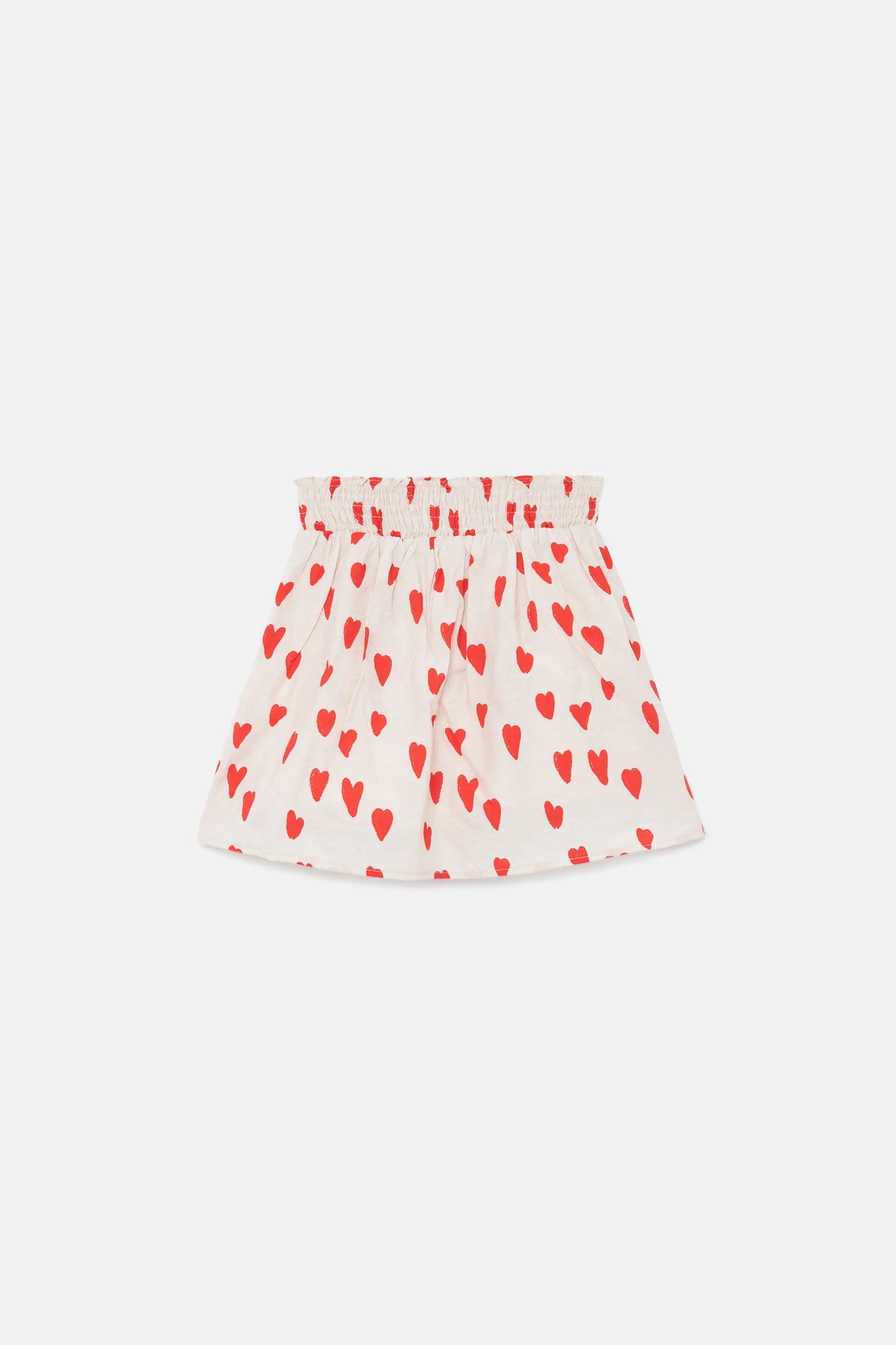 Falda corta de niña estampado corazones