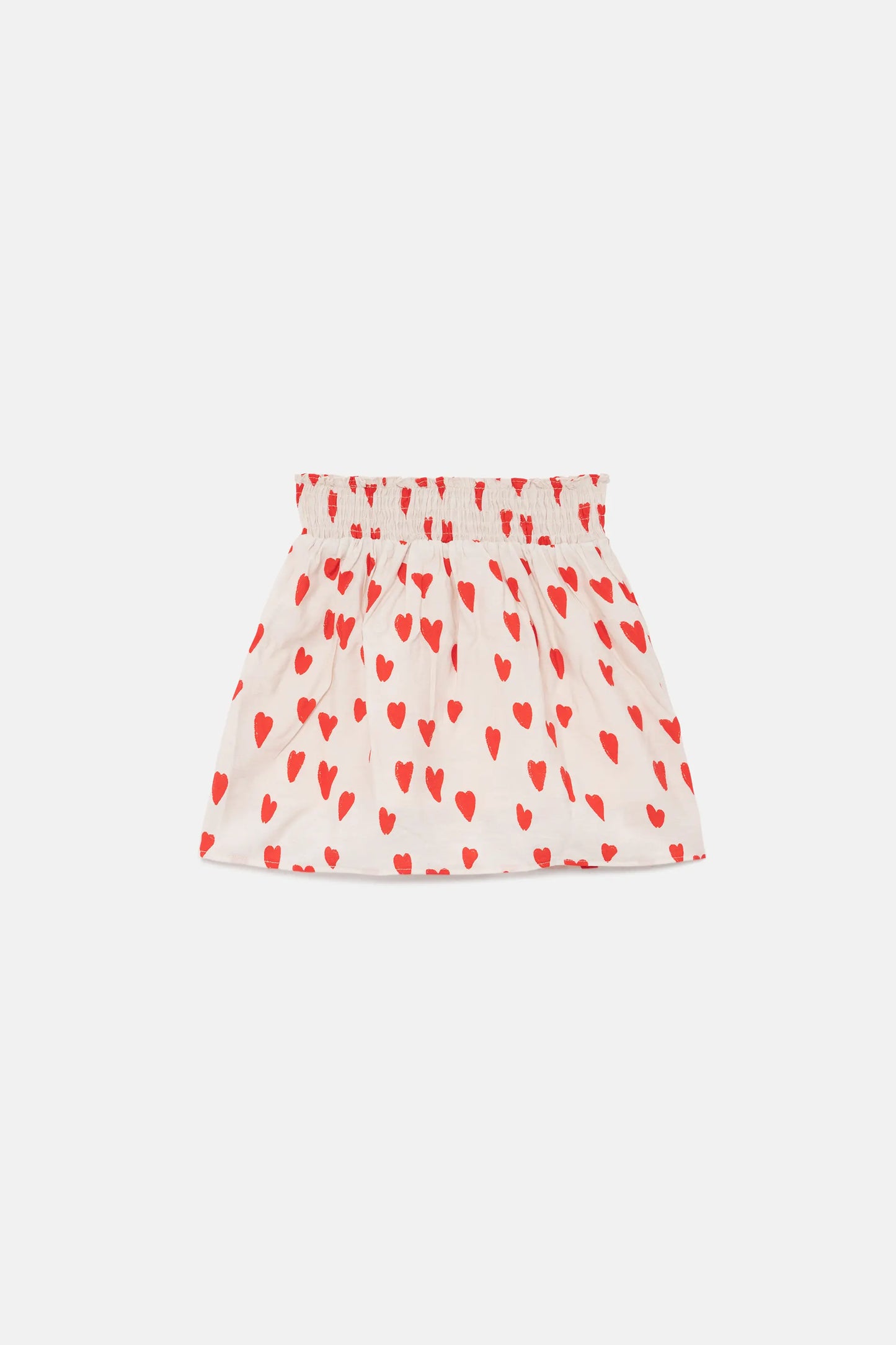 Falda corta de niña estampado corazones