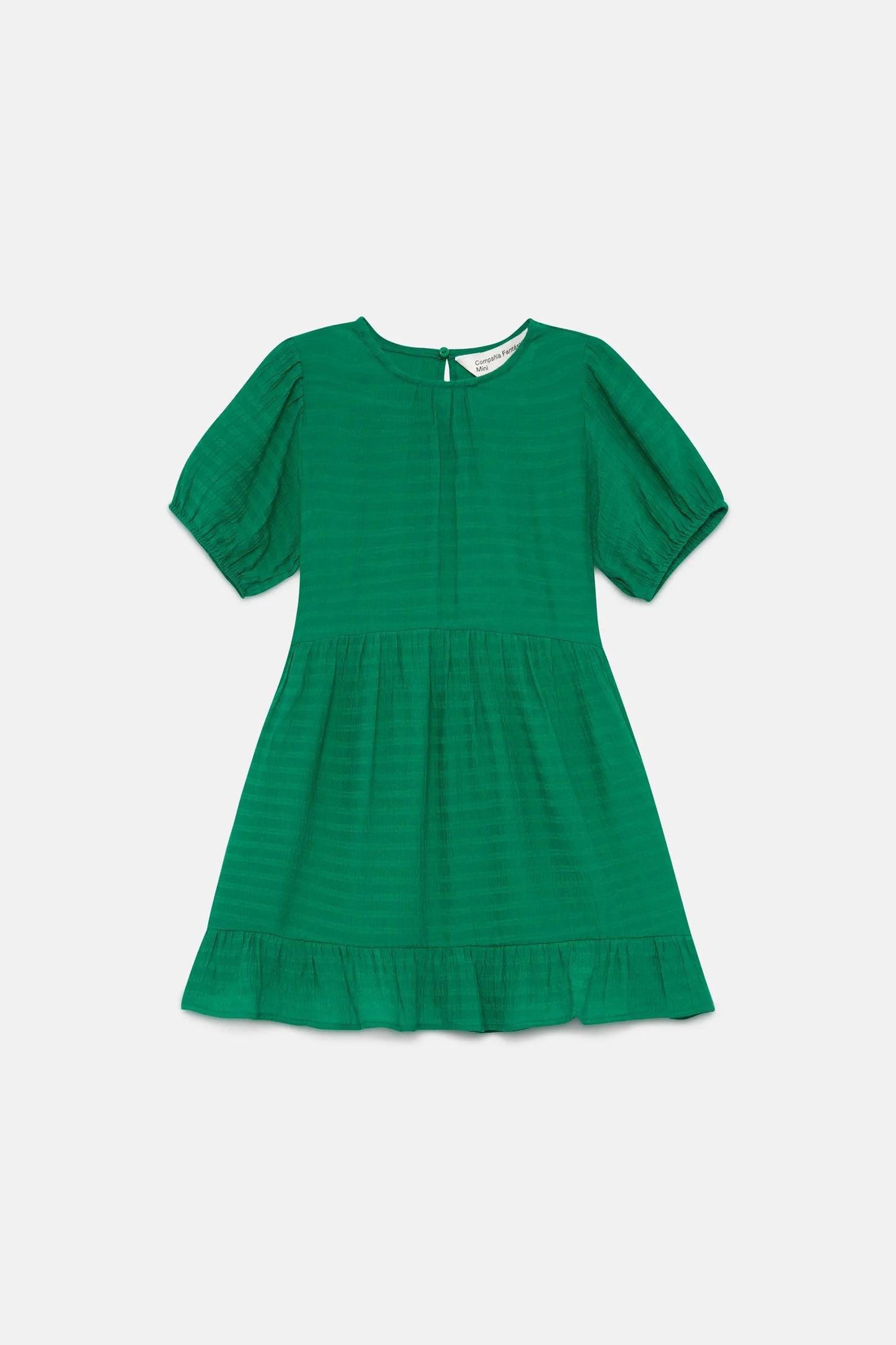Abito corto verde da bambina