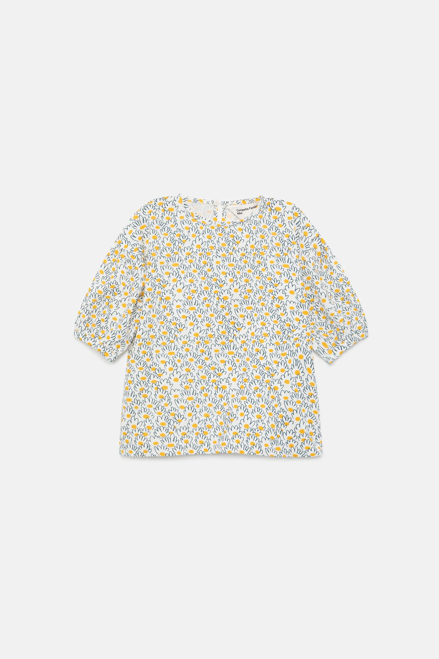 Top de niña jacquard de flores