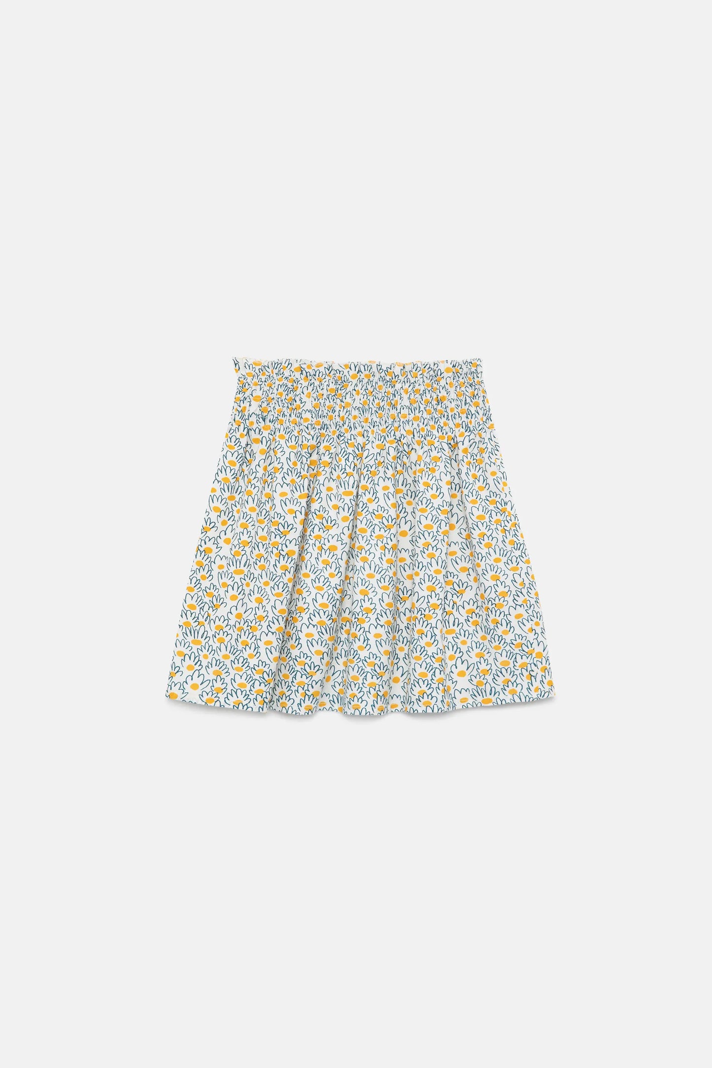 Gonna corta da bambina in jacquard a fiori
