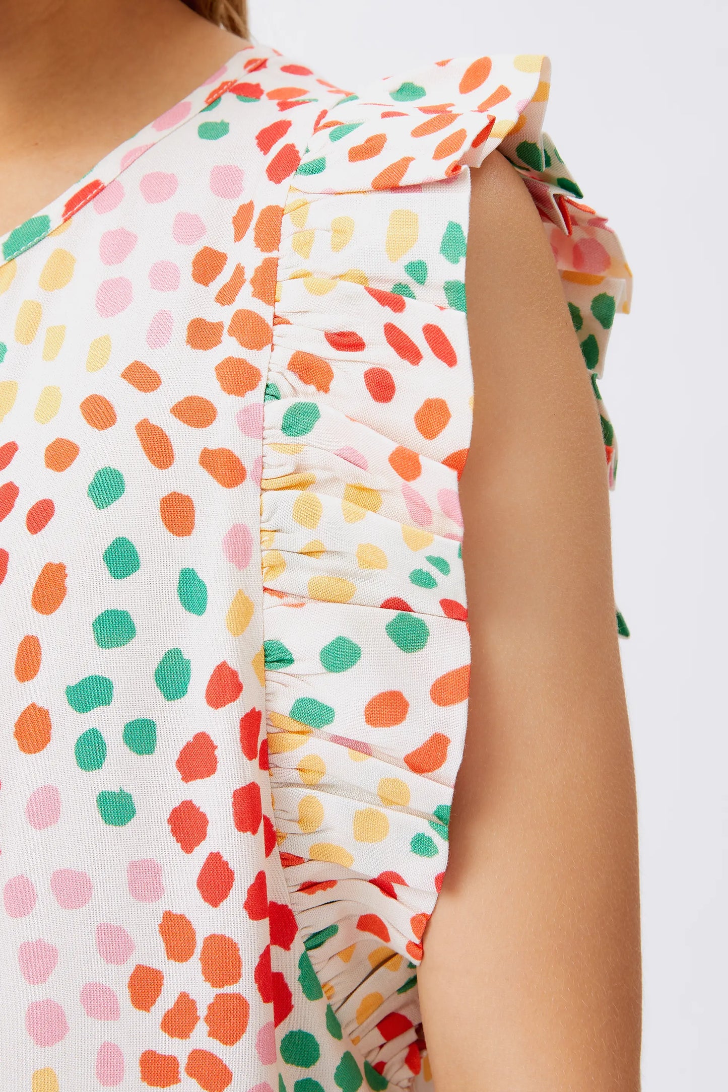 Macula polka dot girl's long jumpsuit
