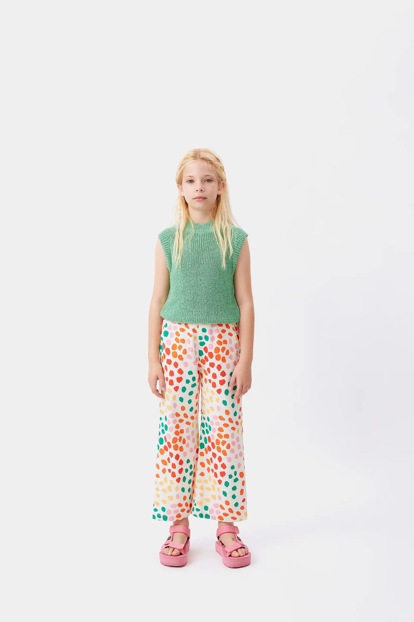 Pantalón de niña recto lunares Macula