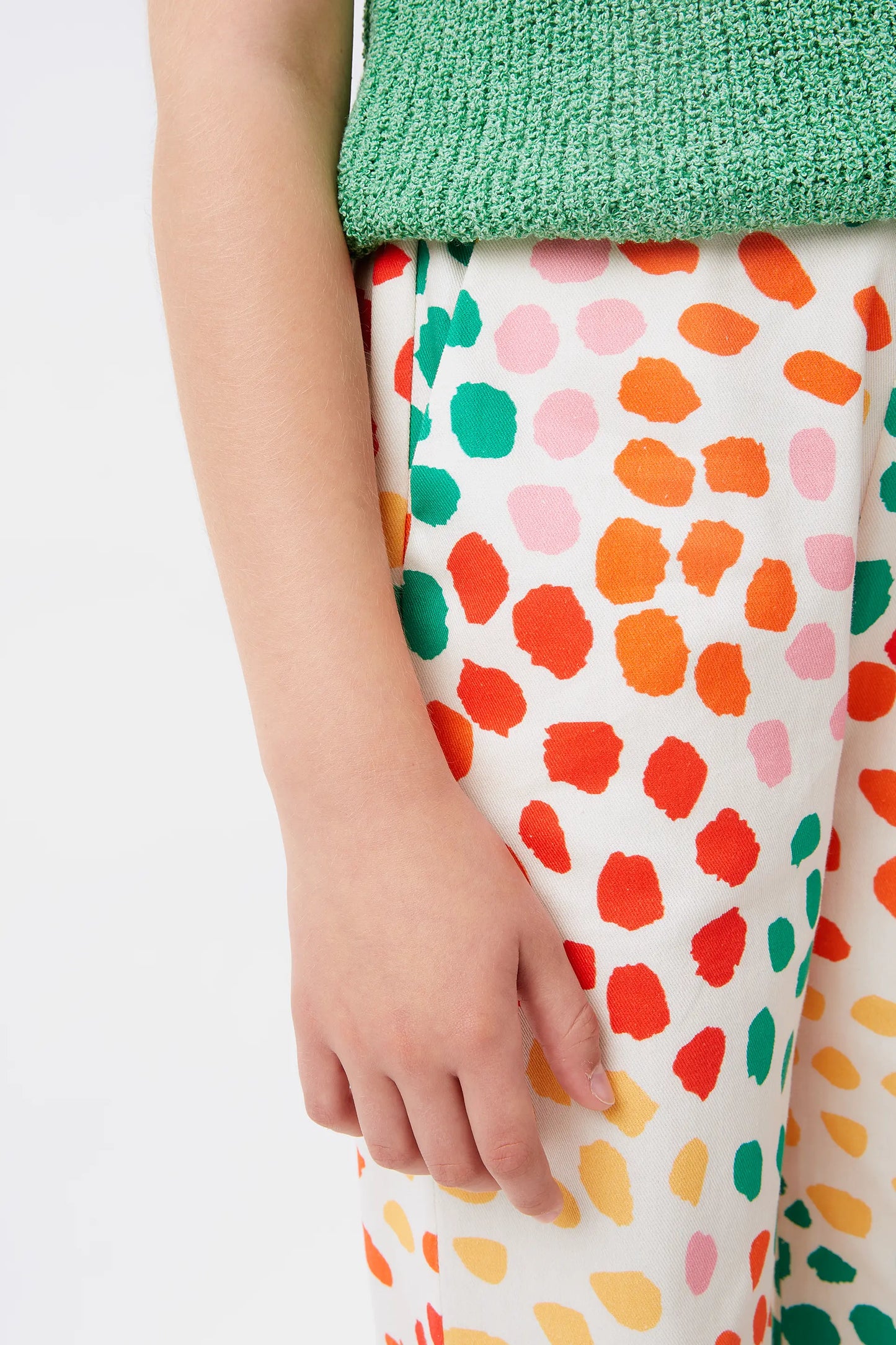 Pantalón de niña recto lunares Macula