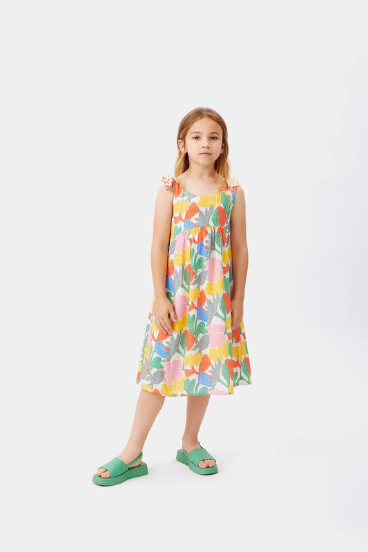 Vestido midi de niña floral Florere