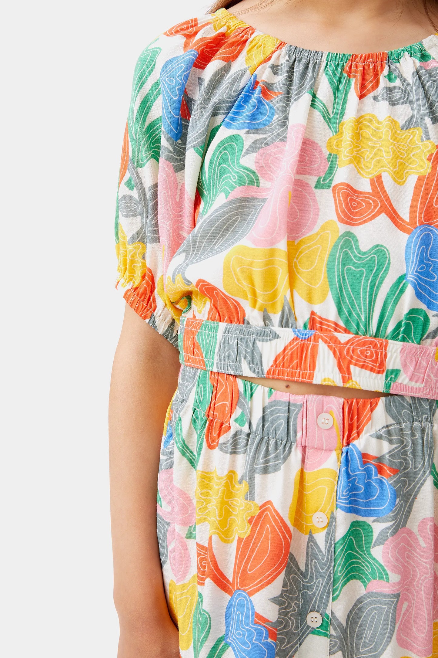 Florere Floral Girl's Crop Top
