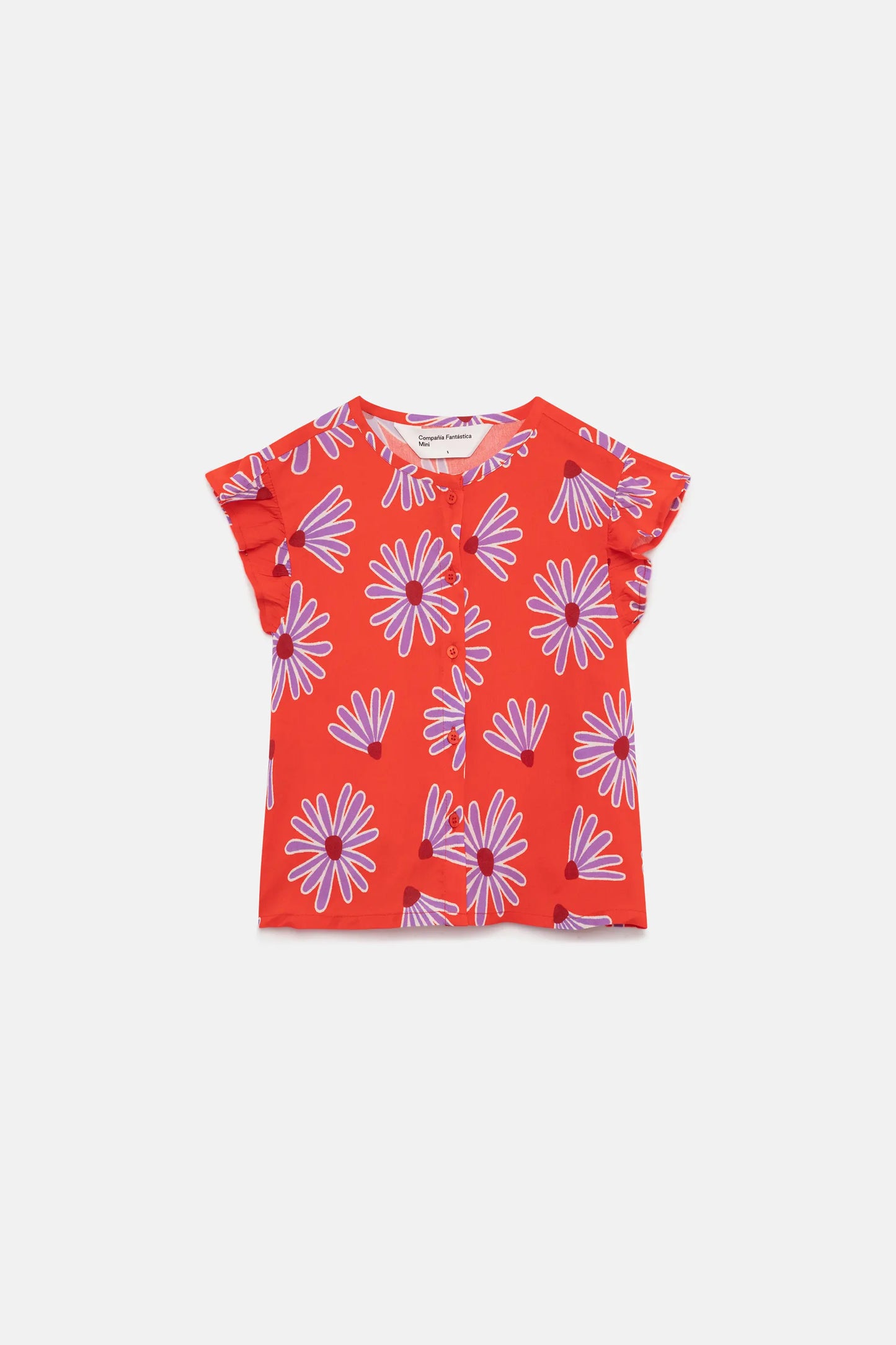 Top da ragazza in viscosa Bellis floreale LENZING™ ECOVERO™