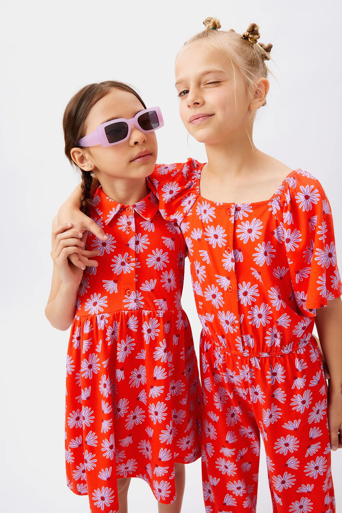 Short floral girl's dress Bellis