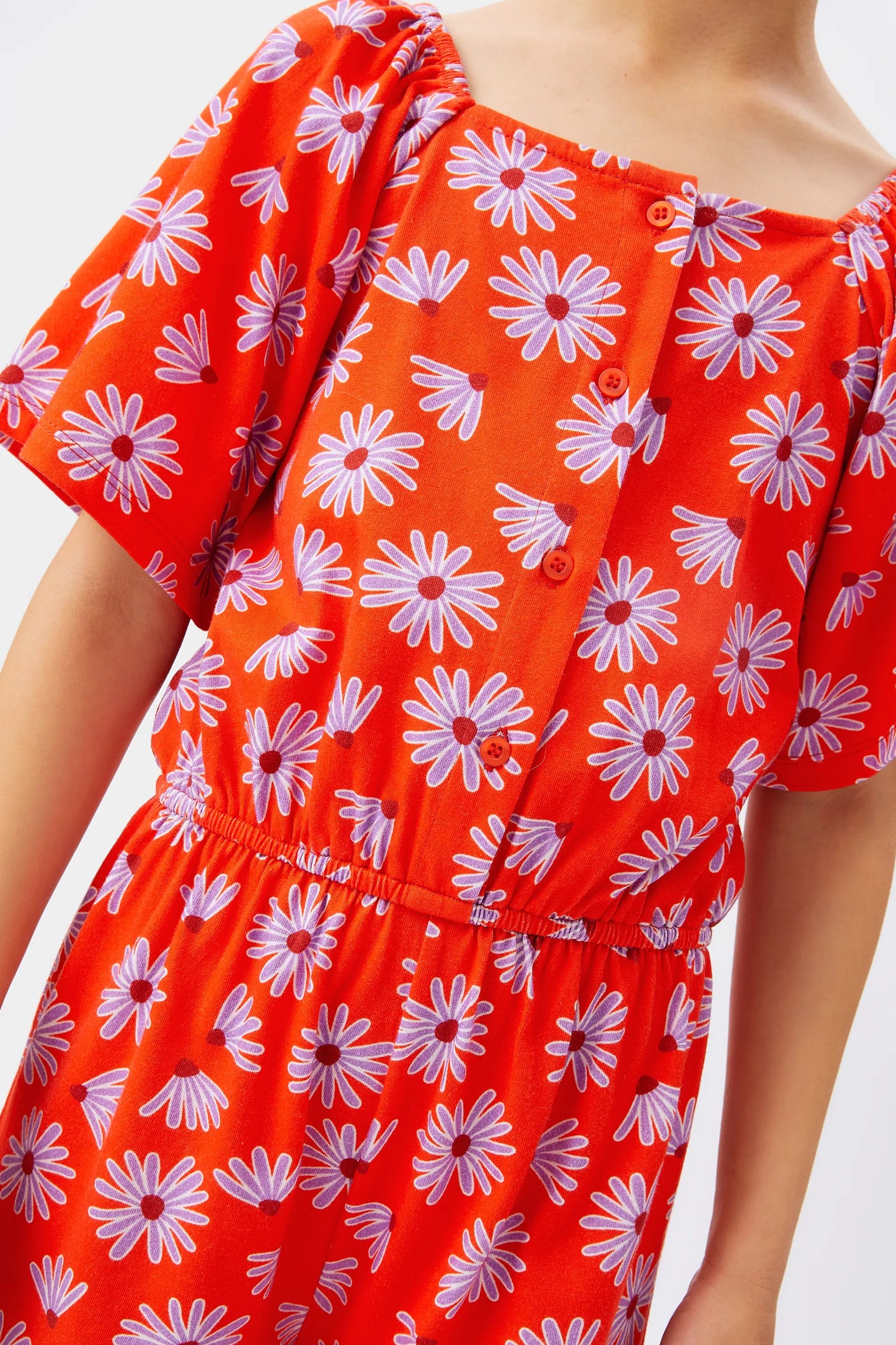 Bellis floral girl's long jumpsuit