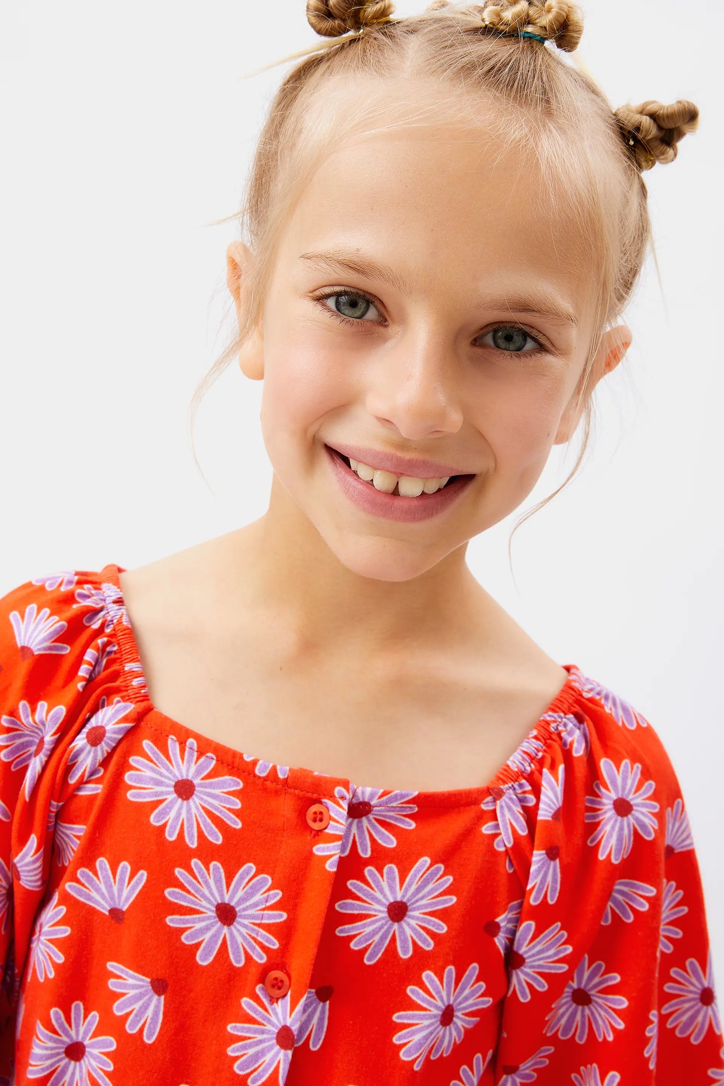 Bellis floral girl's long jumpsuit