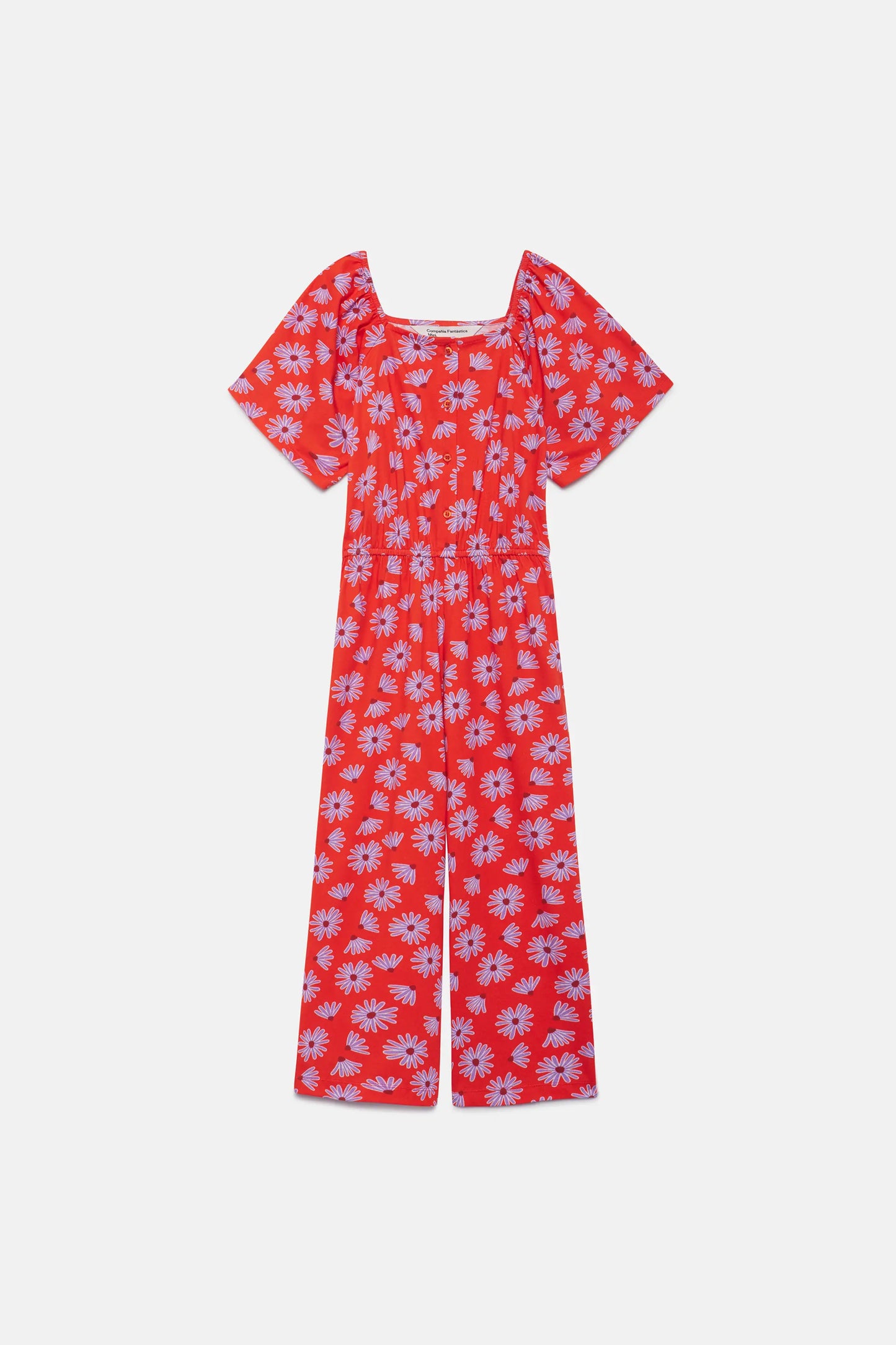 Bellis floral girl's long jumpsuit