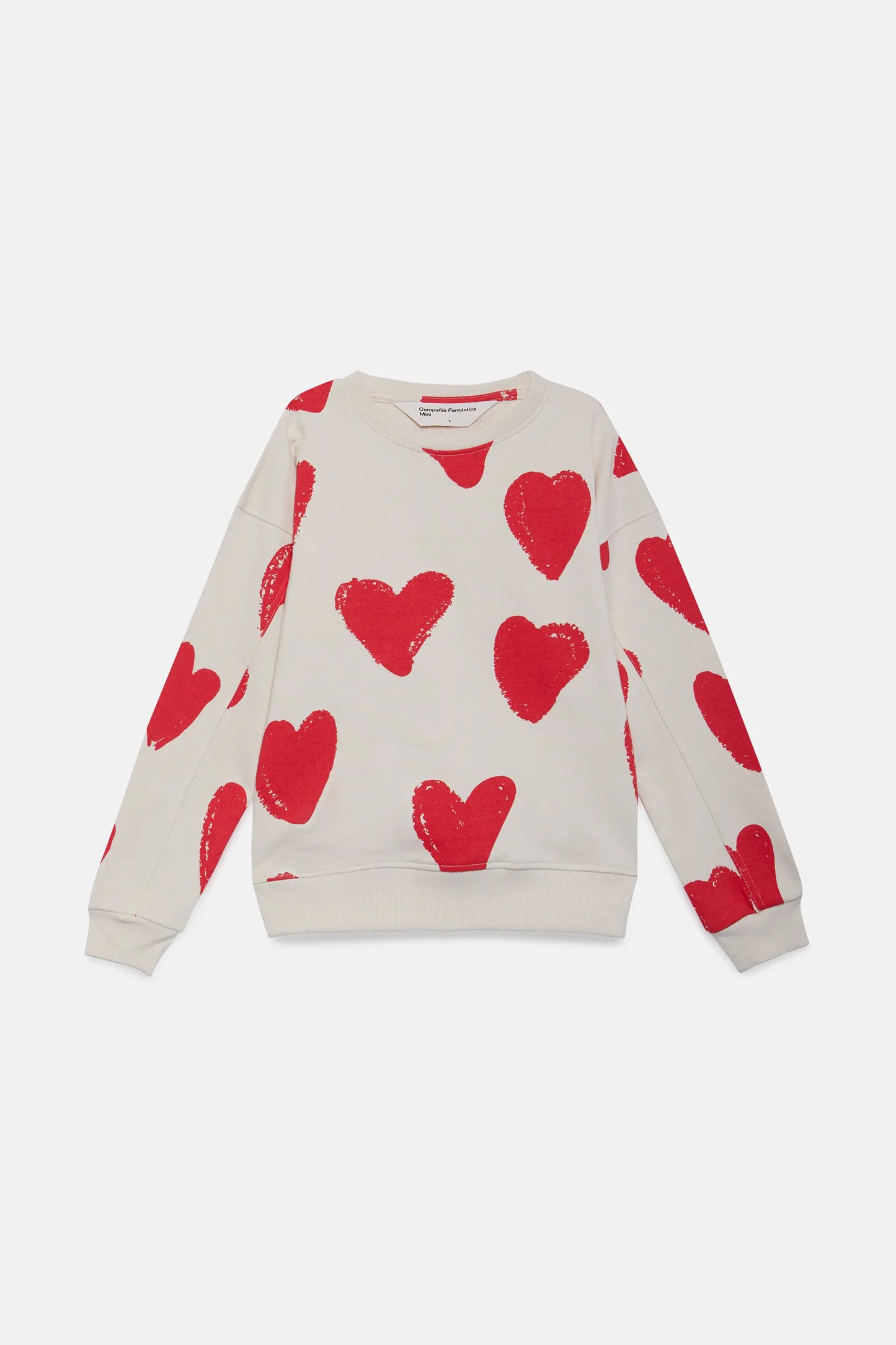 Felpa unisex con stampa cuori