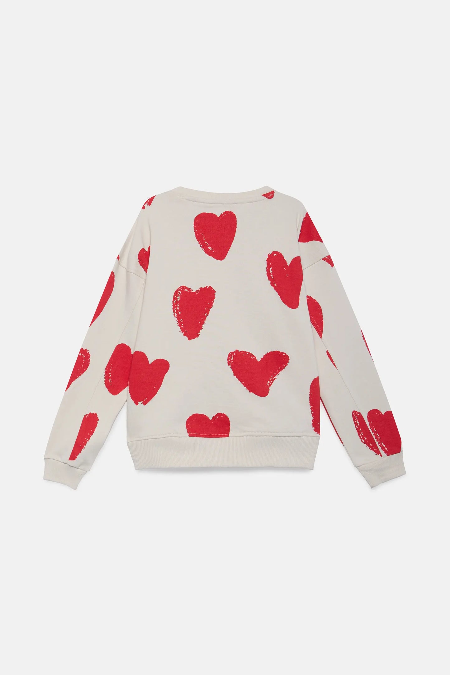 Felpa unisex con stampa cuori