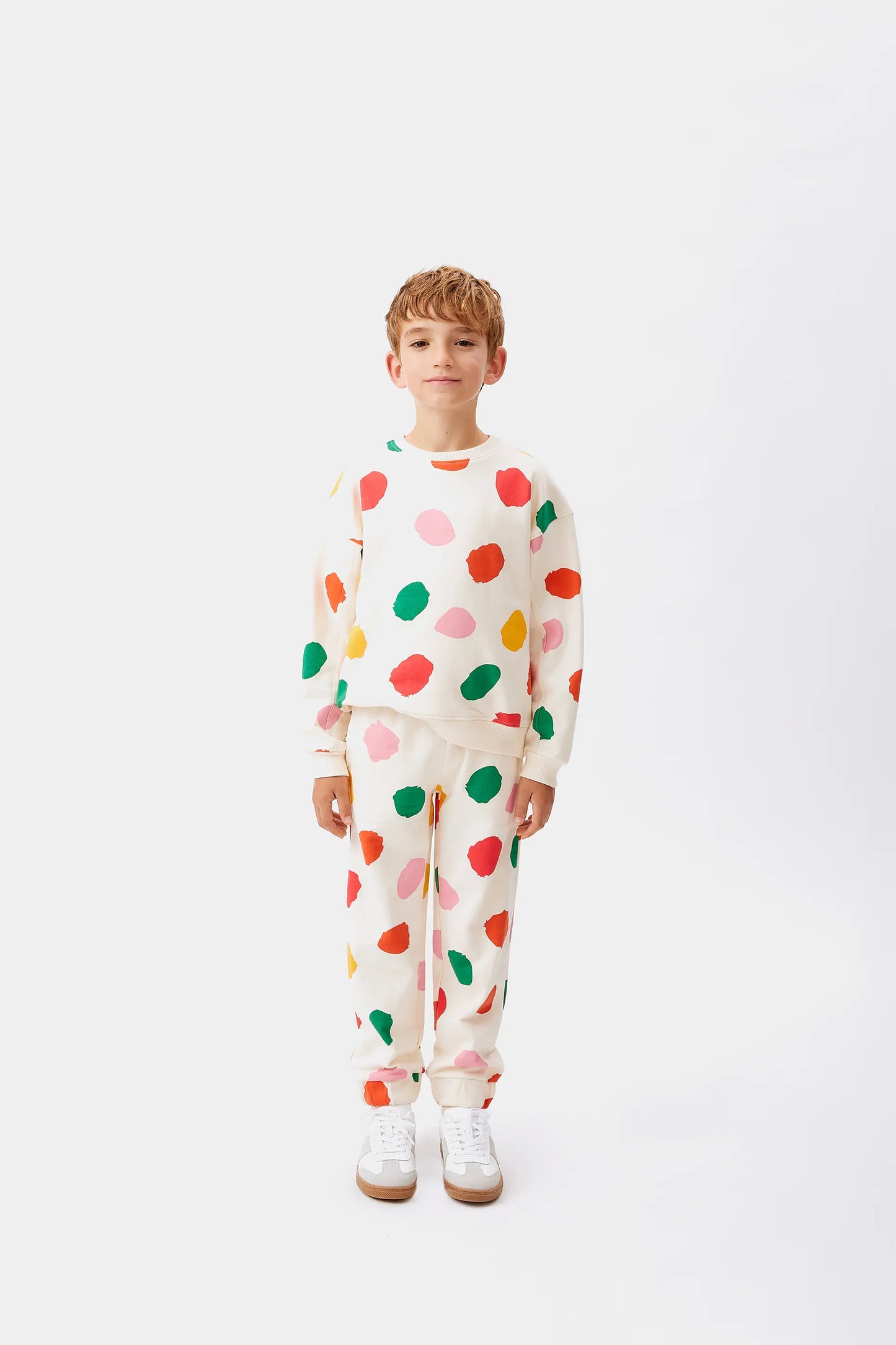 Unisex polka dot print jogger