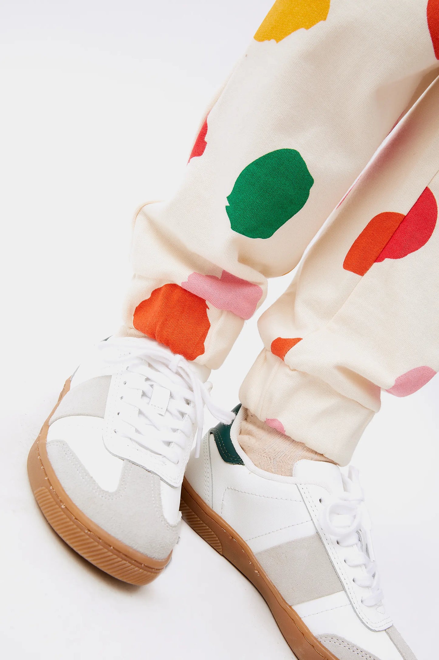 Unisex polka dot print jogger