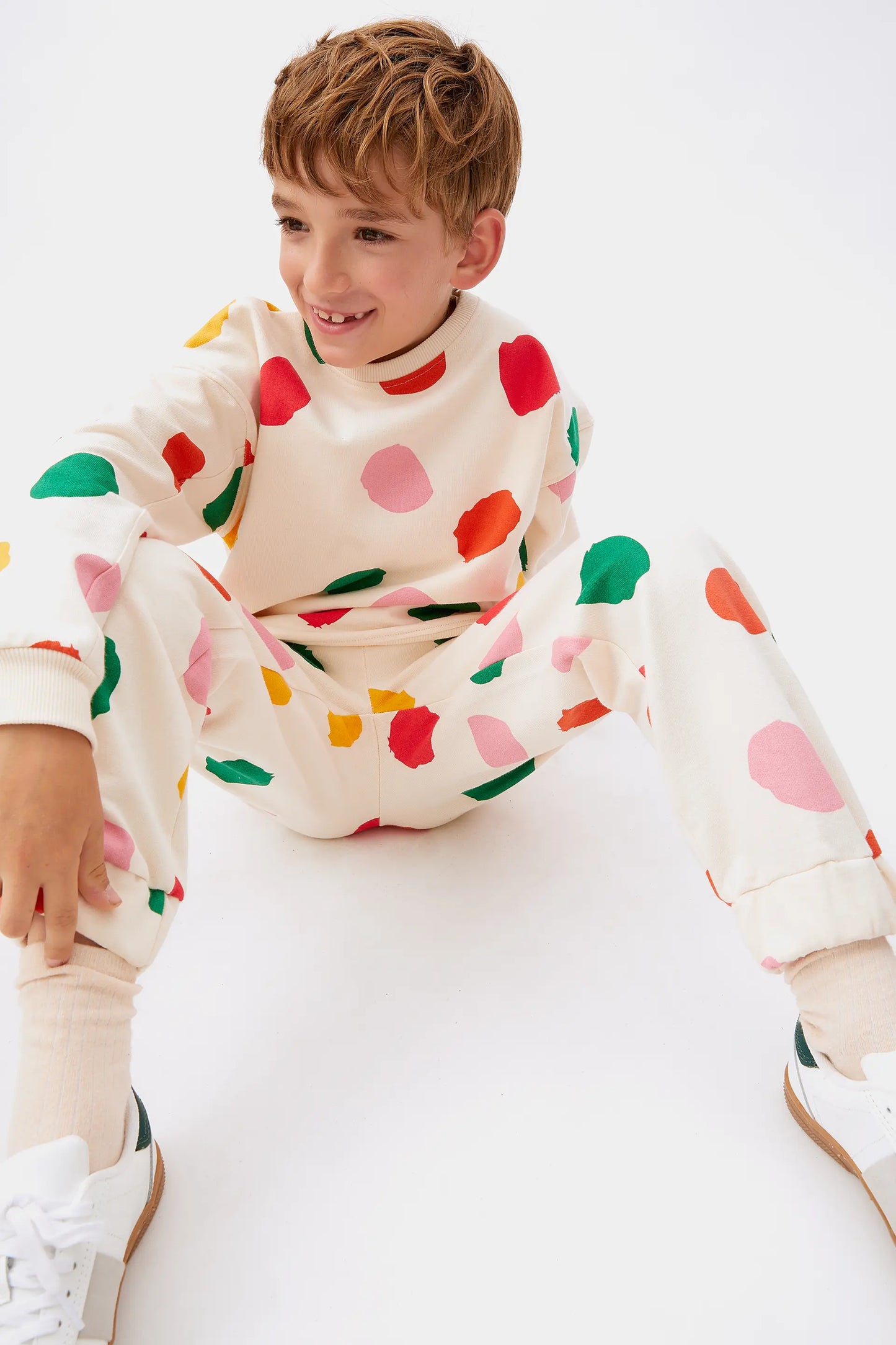 Unisex polka dot print jogger