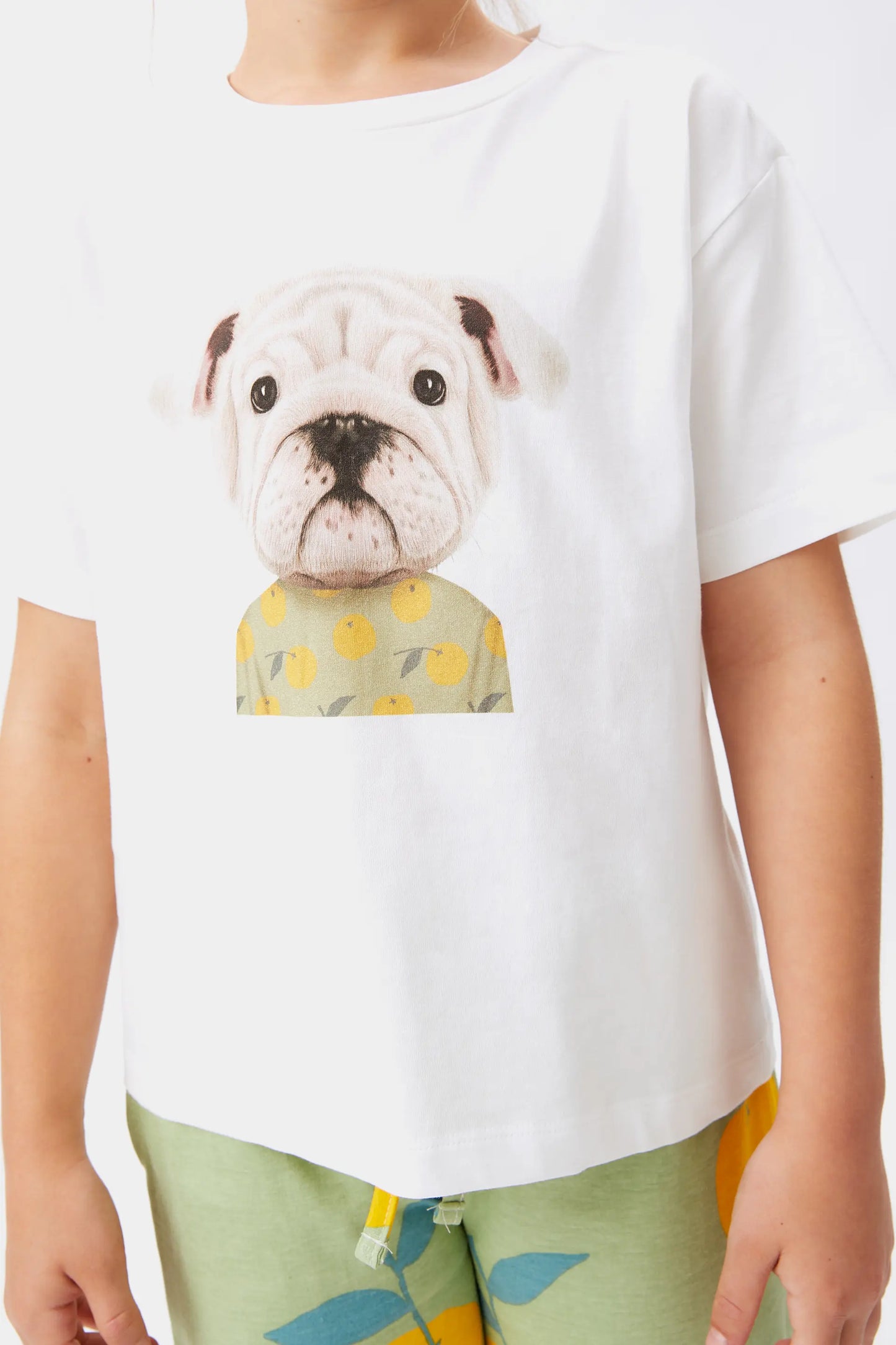 White dog print unisex t-shirt