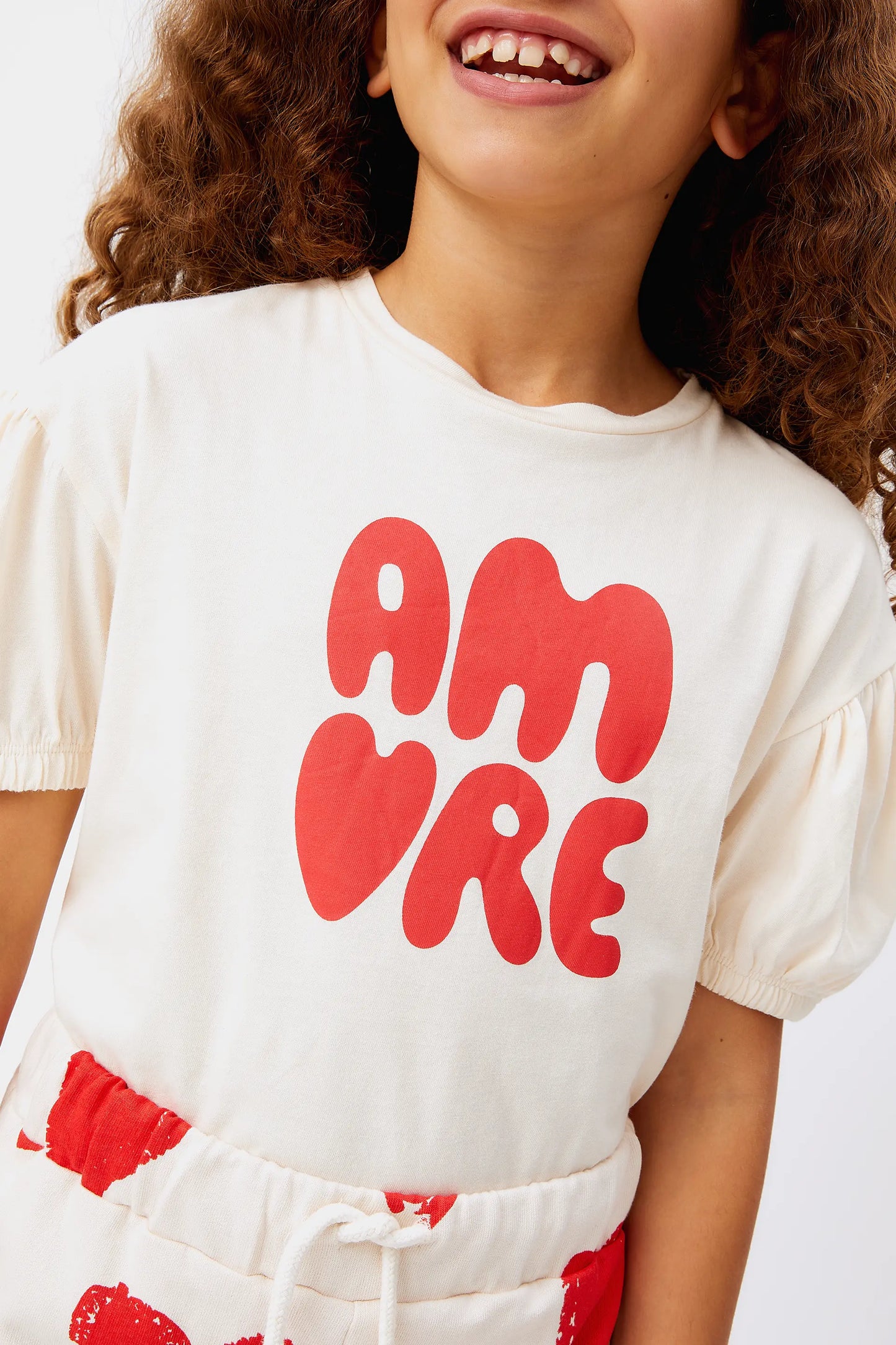 Camiseta de niña Amore blanca