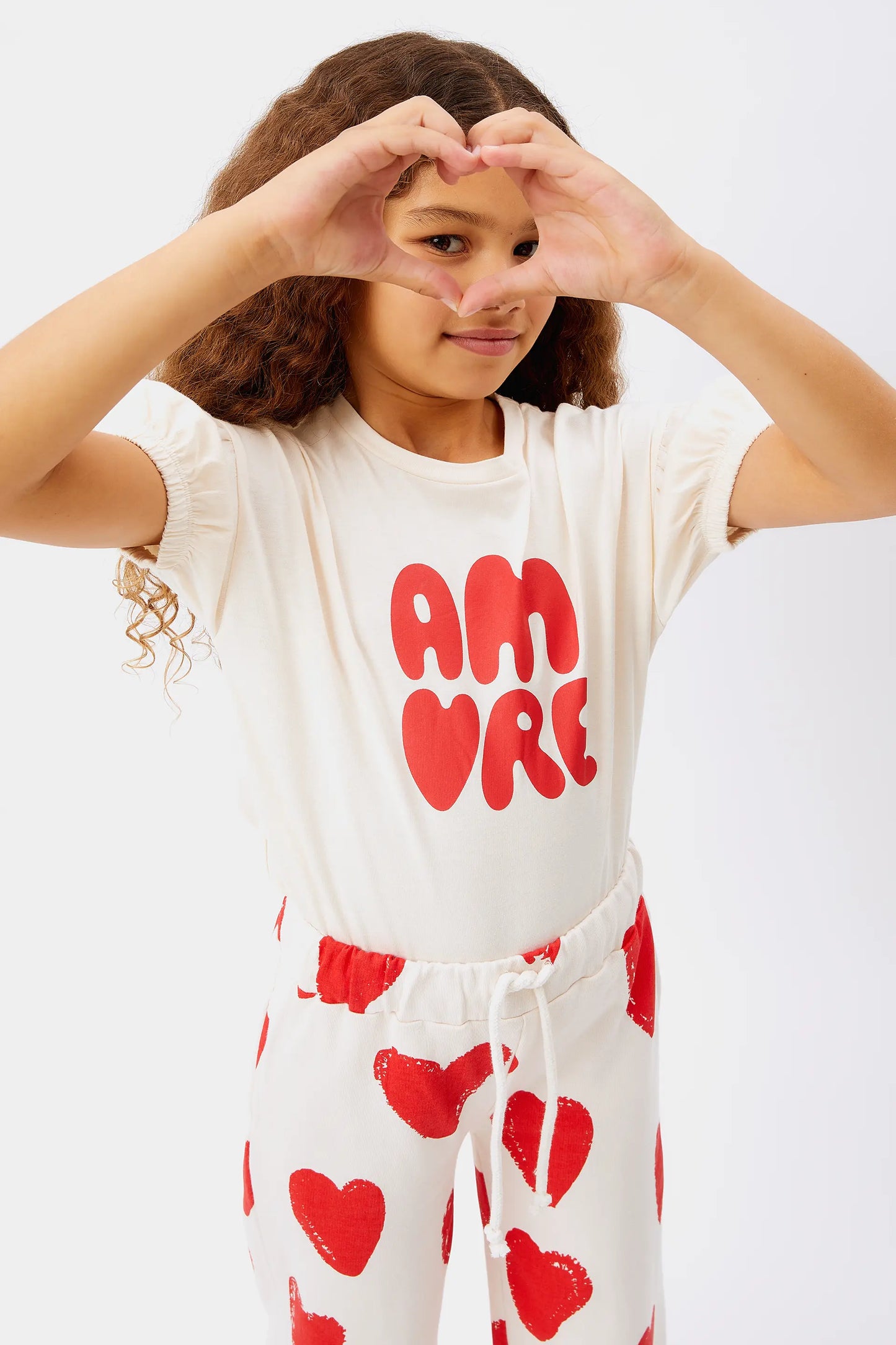 Camiseta de niña Amore blanca