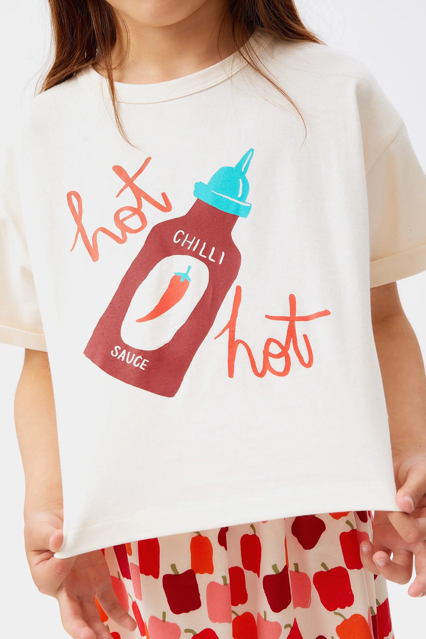 Camiseta unisex print Chilli blanca