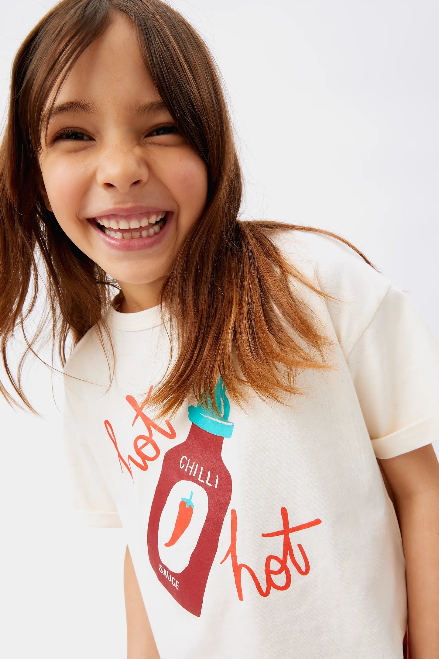 Camiseta unisex print Chilli blanca