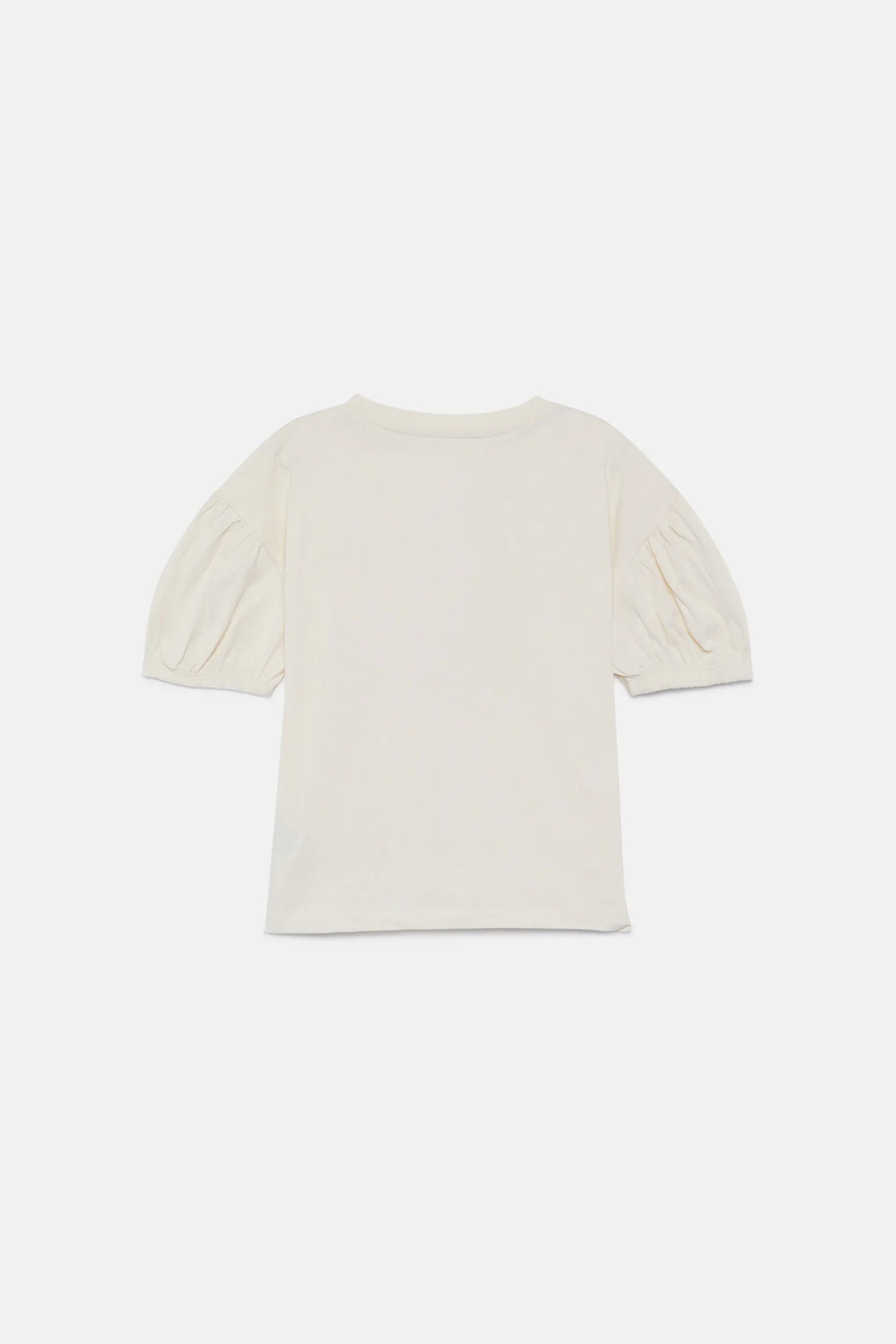 Girl's white banana print t-shirt