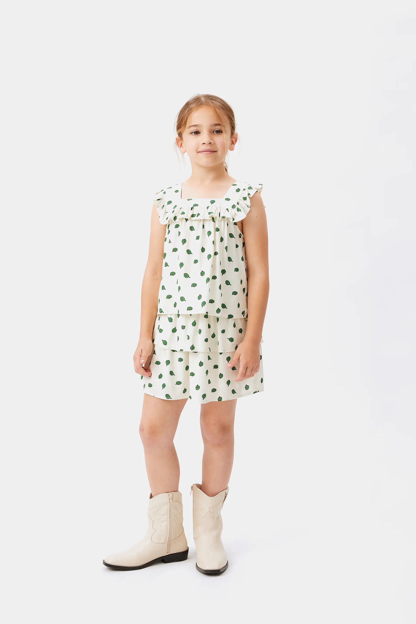 Girl's artichoke print top