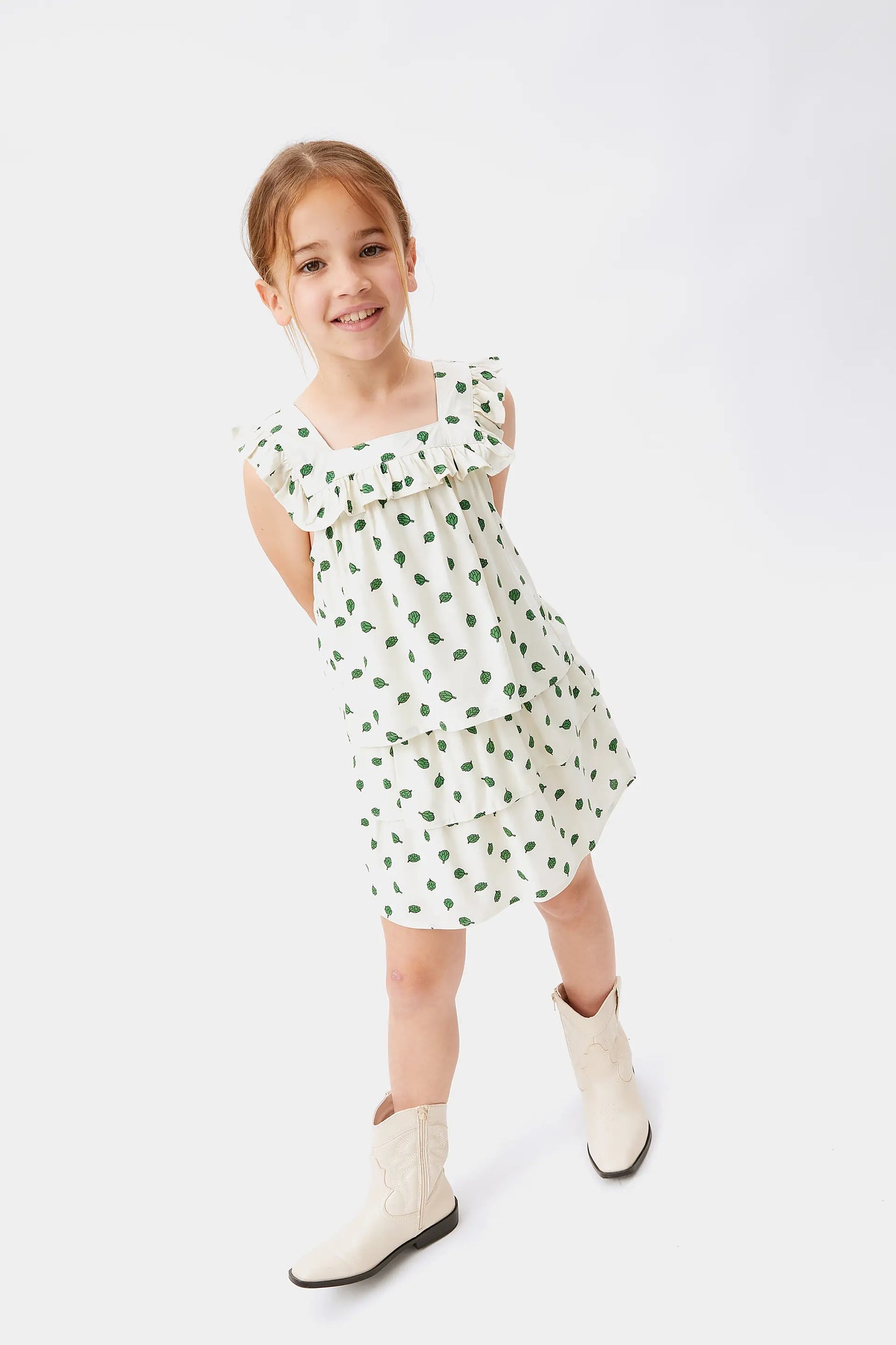 Girl's artichoke print top