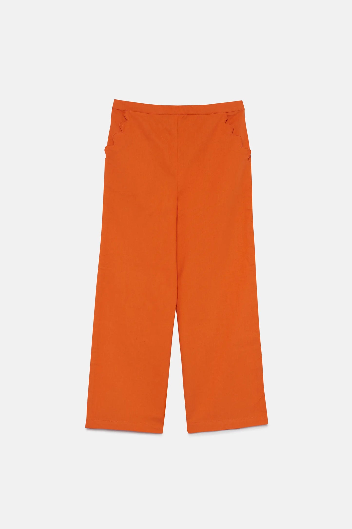 Pantaloni dritti arancioni da ragazza