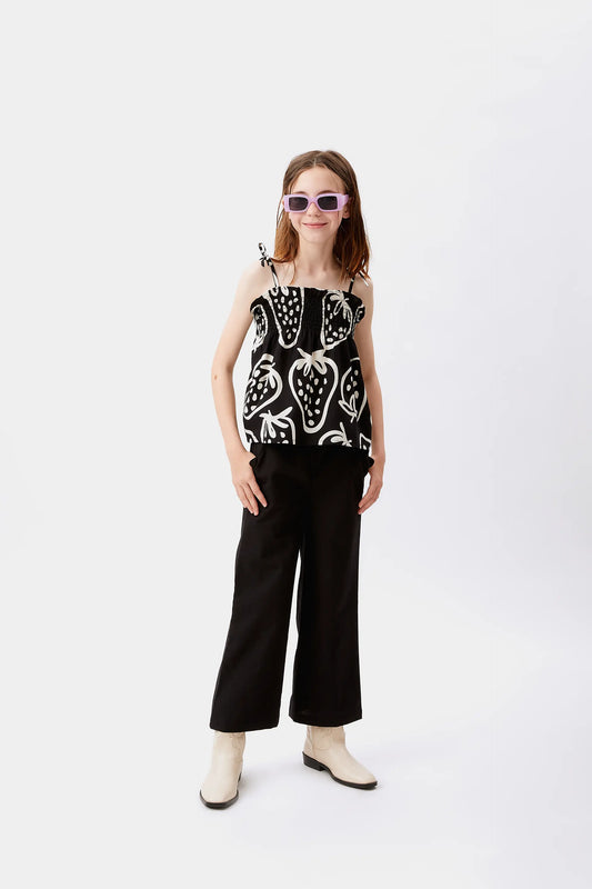 Pantalón de niña recto negro