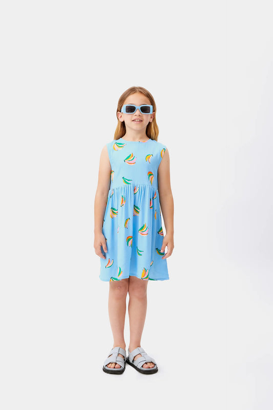 Vestido corto de niña de plátanos Musa