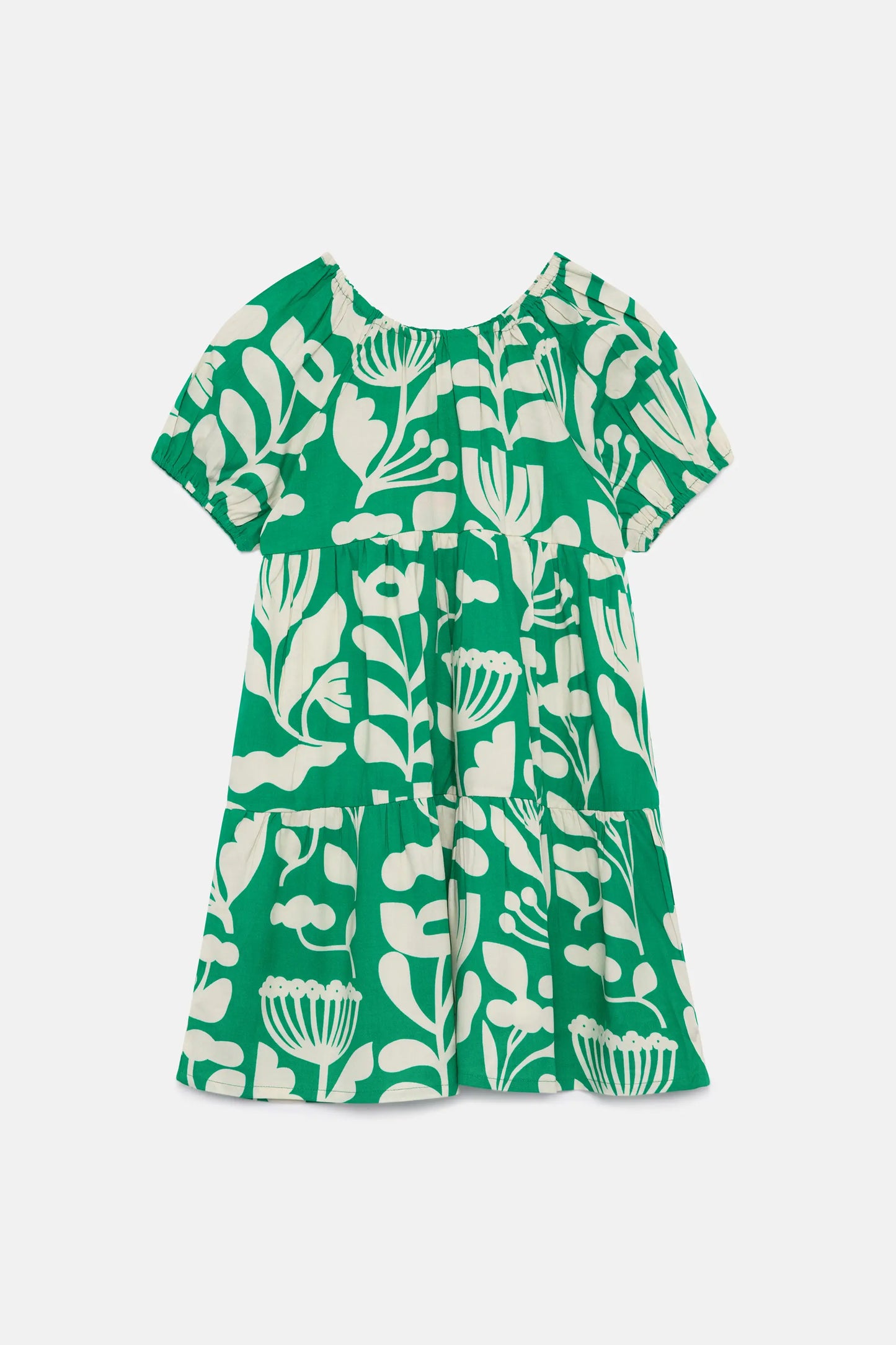Short floral girl's dress Hortencia