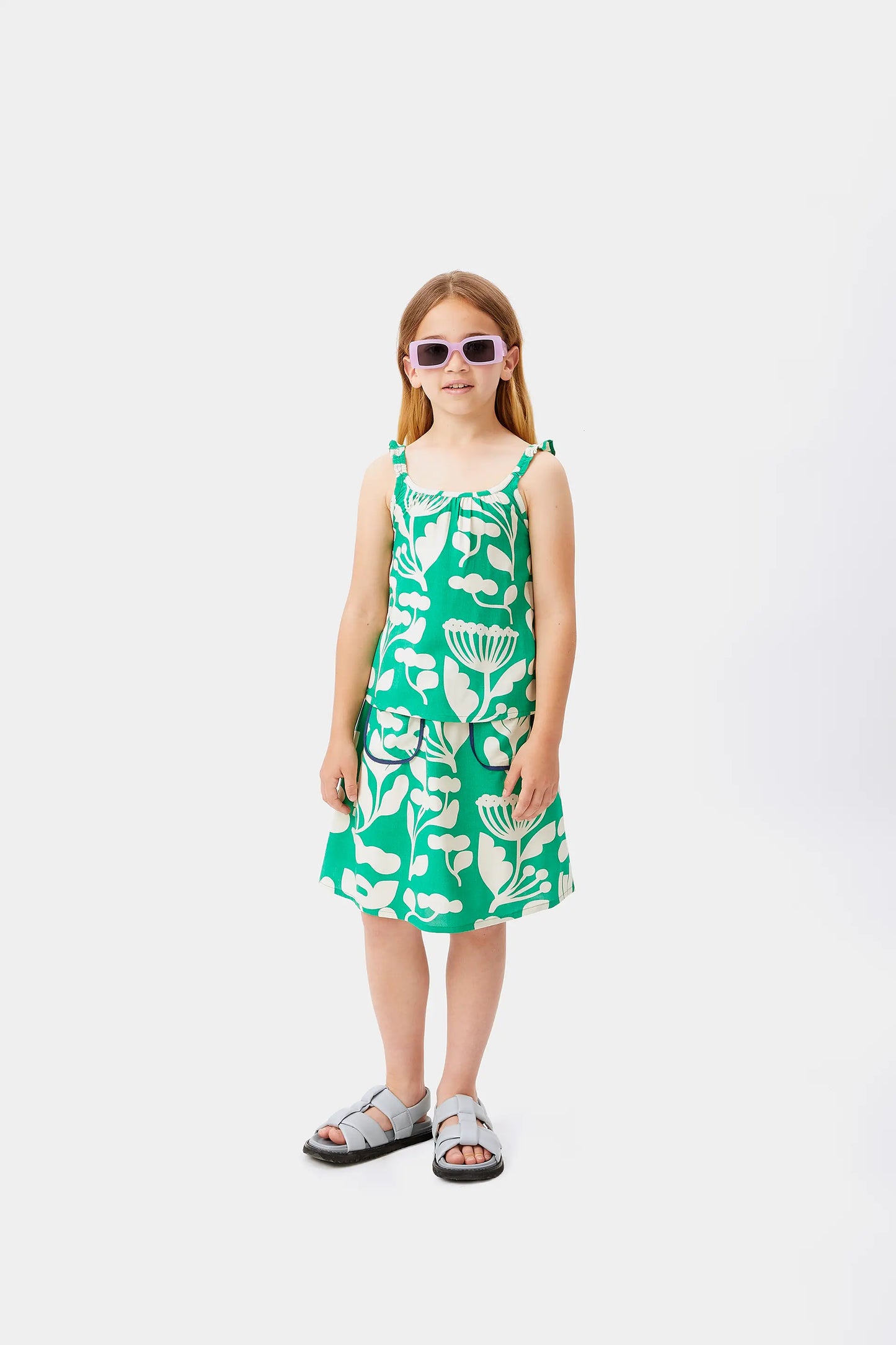 Top floreale da bambina Hortencia