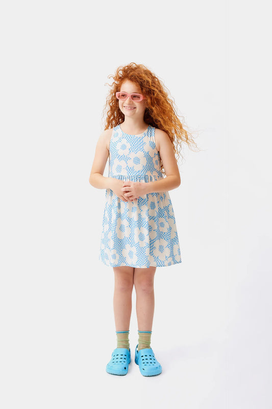 Vestido corto de niña floral Flower Box