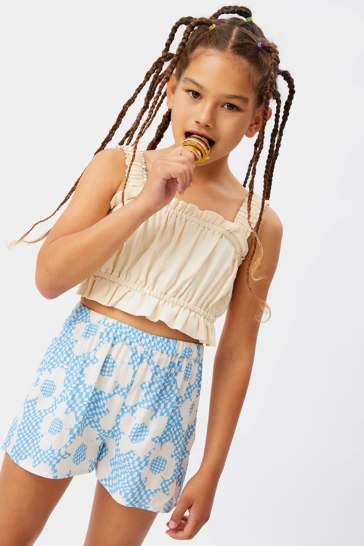 Flower Box girl's floral shorts