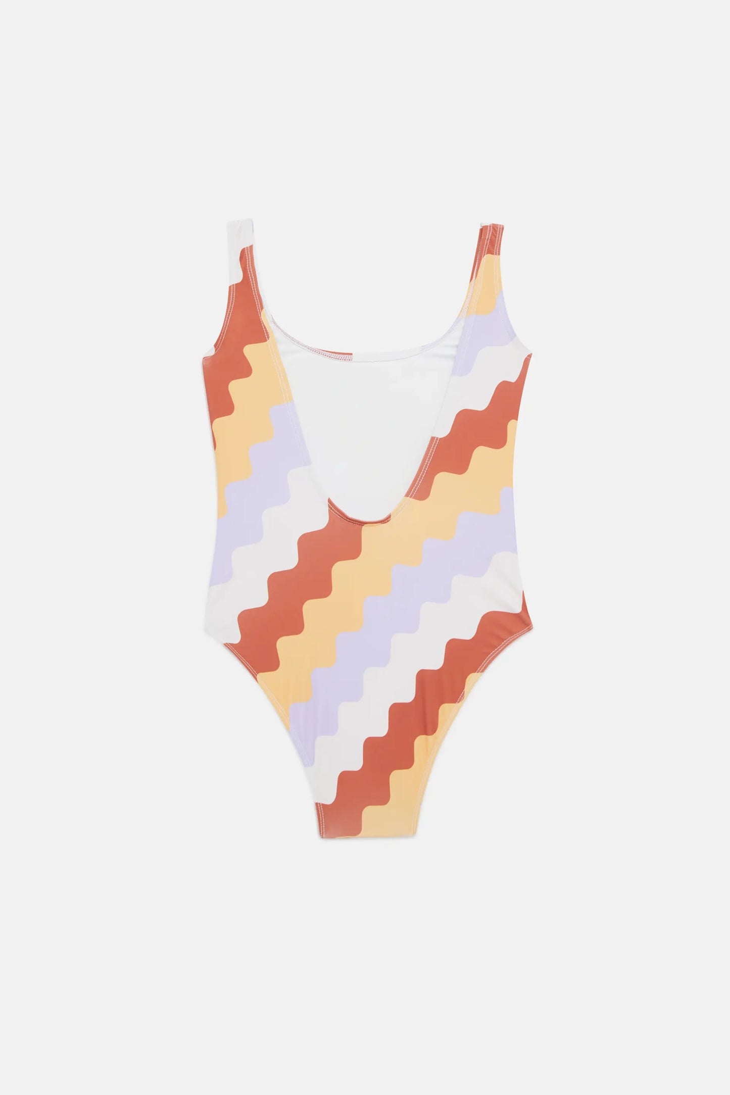 Costume da bagno da bambina con stampa zigzag