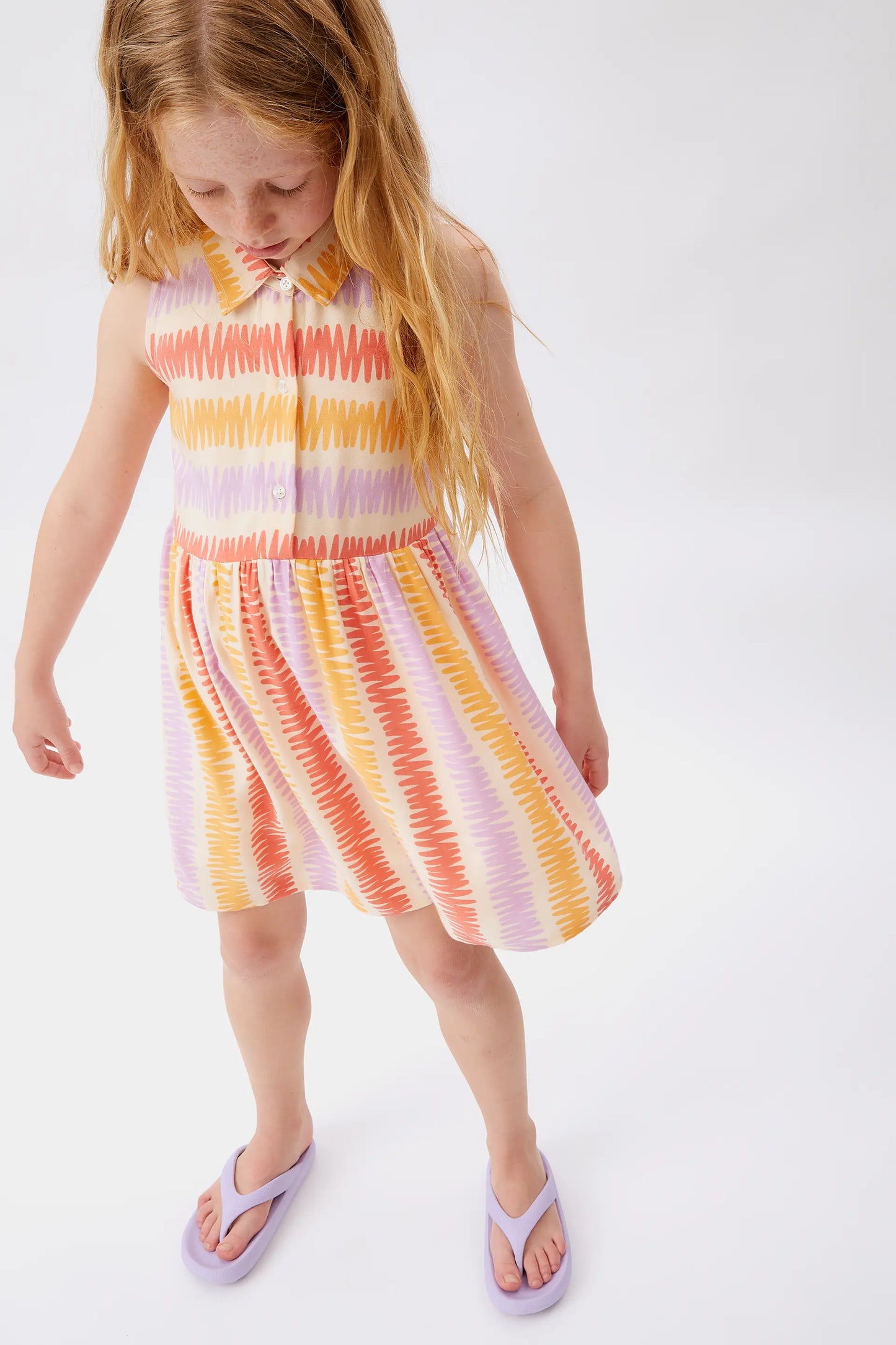 Striped girl's short dress Summer Vibes