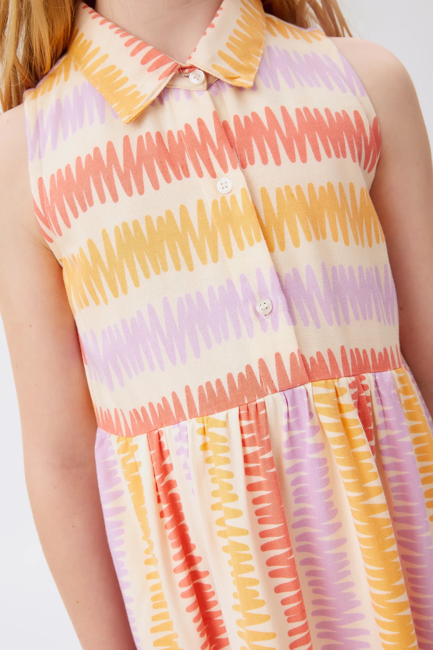 Striped girl's short dress Summer Vibes