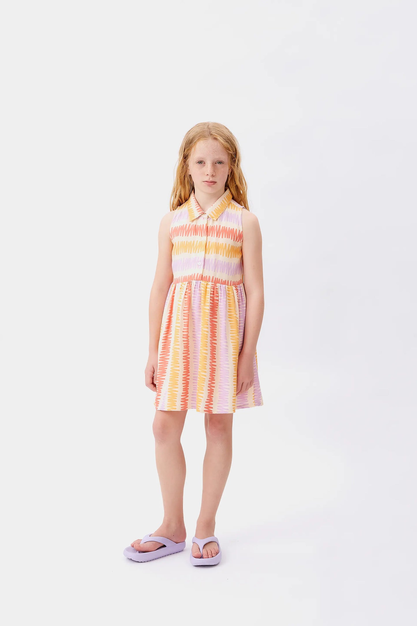 Striped girl's short dress Summer Vibes